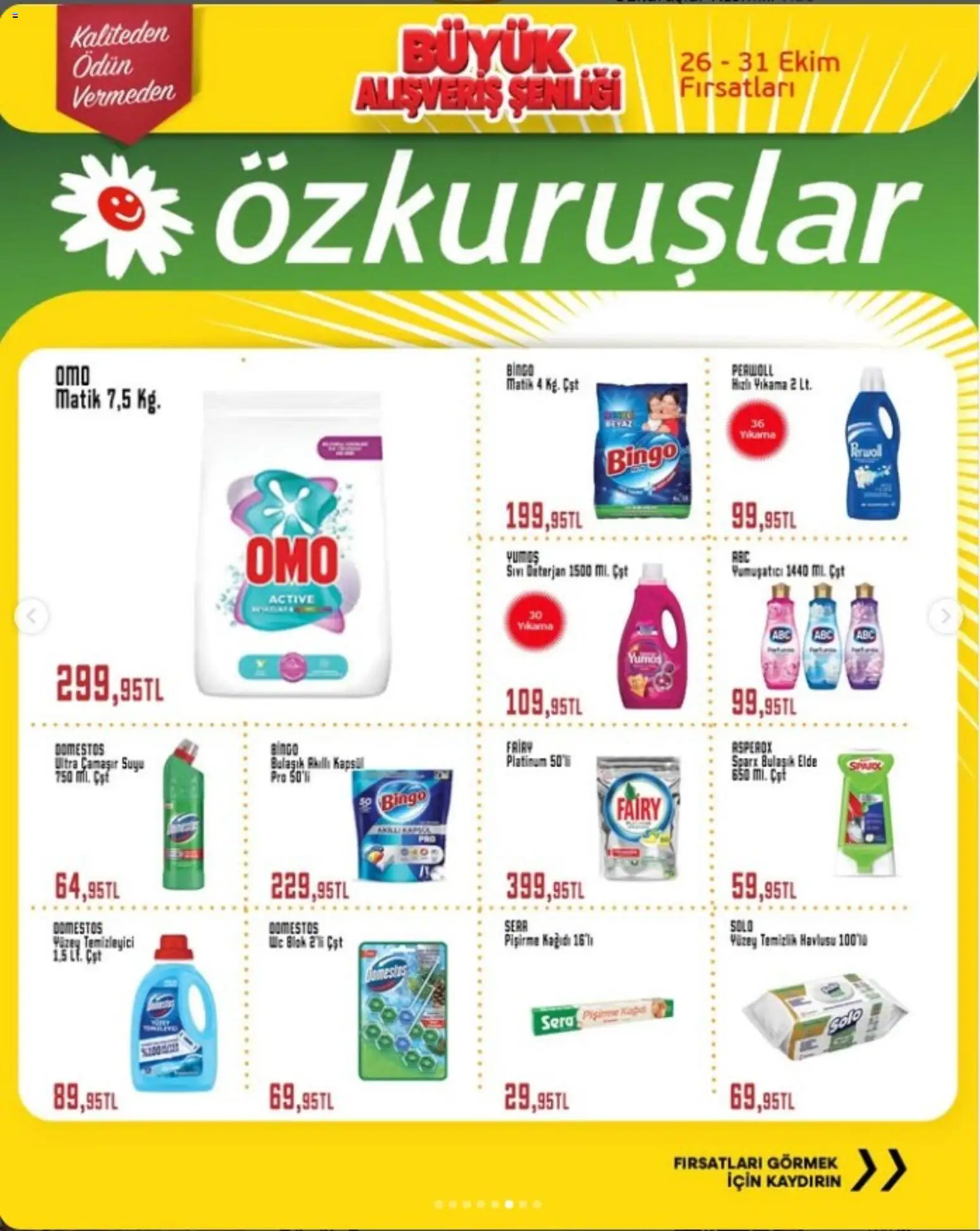 Özkuruşlar Katalog - 26 Ekim 2026 tarihinden itibaren geçerlidir | Sayfa: 6 | Ürünler: Yumuşatıcı, Deterjan, Yüzey temizleyici