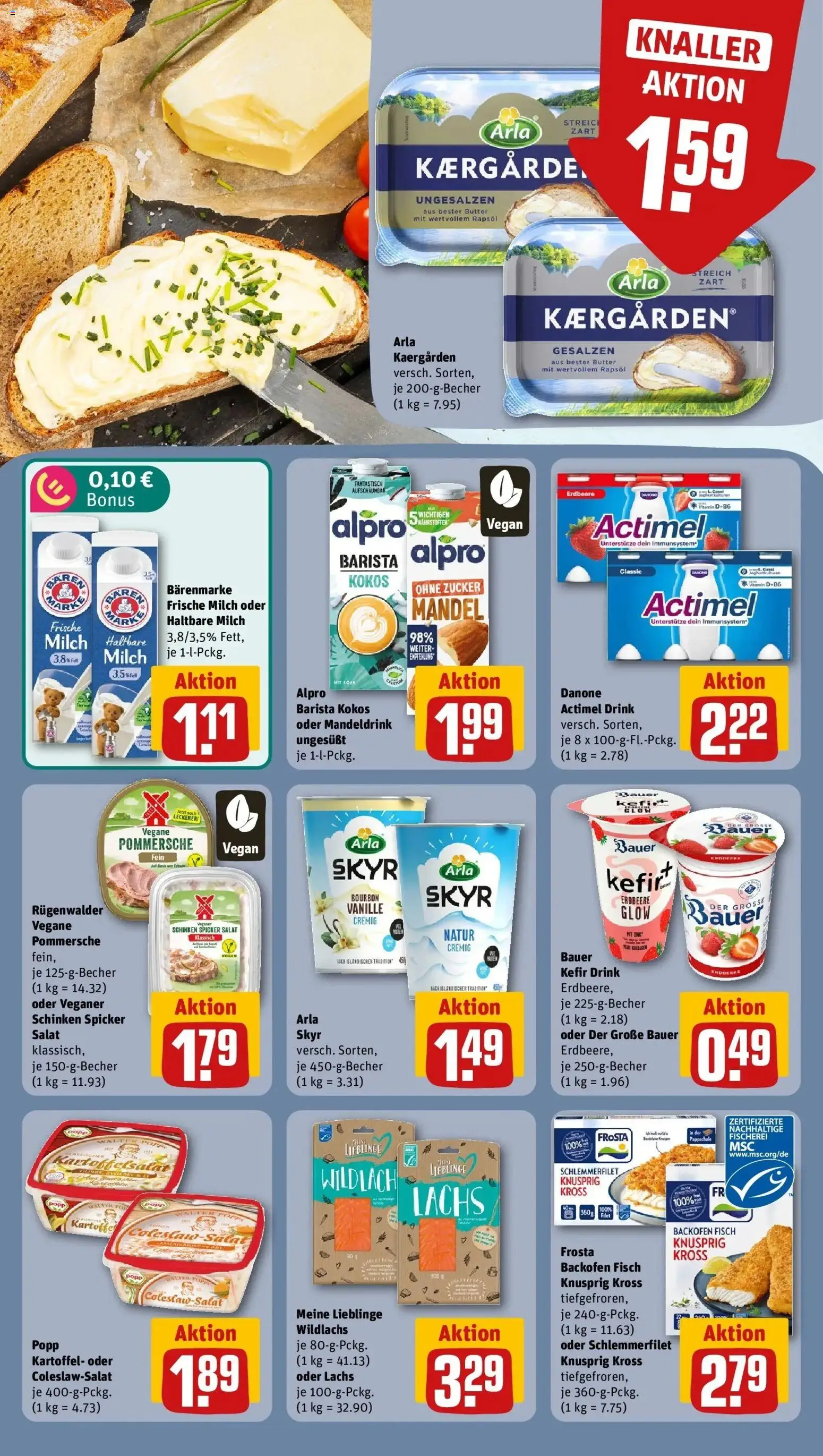 Rewe Prospekt Metzingen – gültig ab 13.07.2026 | Seite: 12 | Produkte: Milch, Butter, Skyr, Backofen