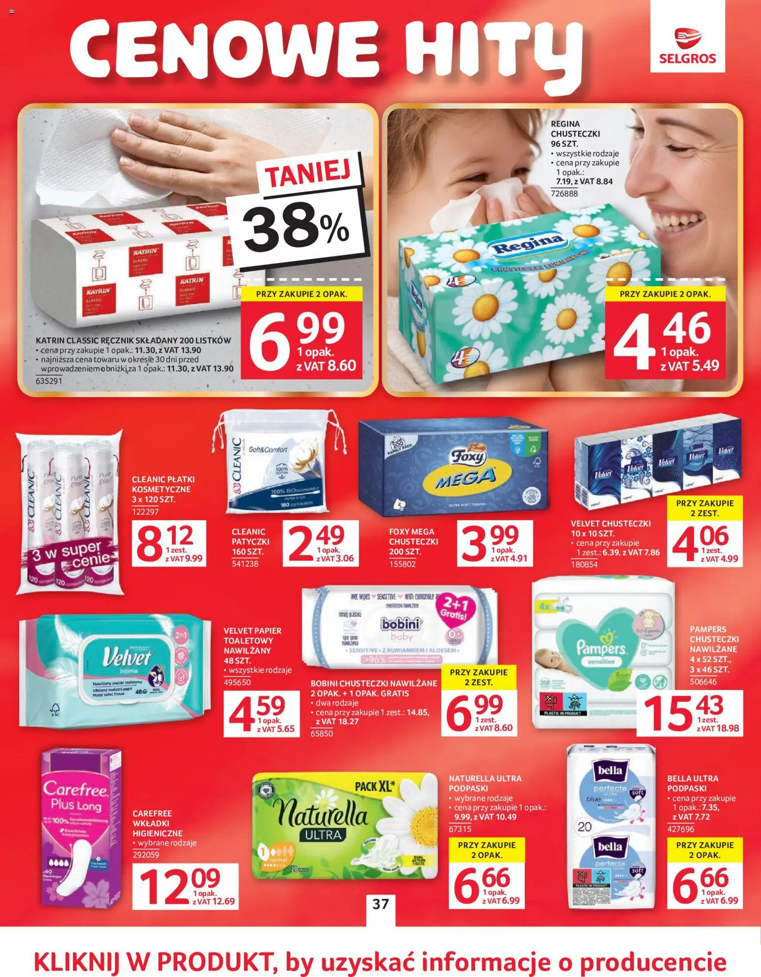 Selgros cash&carry gazetka od 02.06.2026 | Strona: 32 | Produkty: Pampers, Podpaski, Płatki