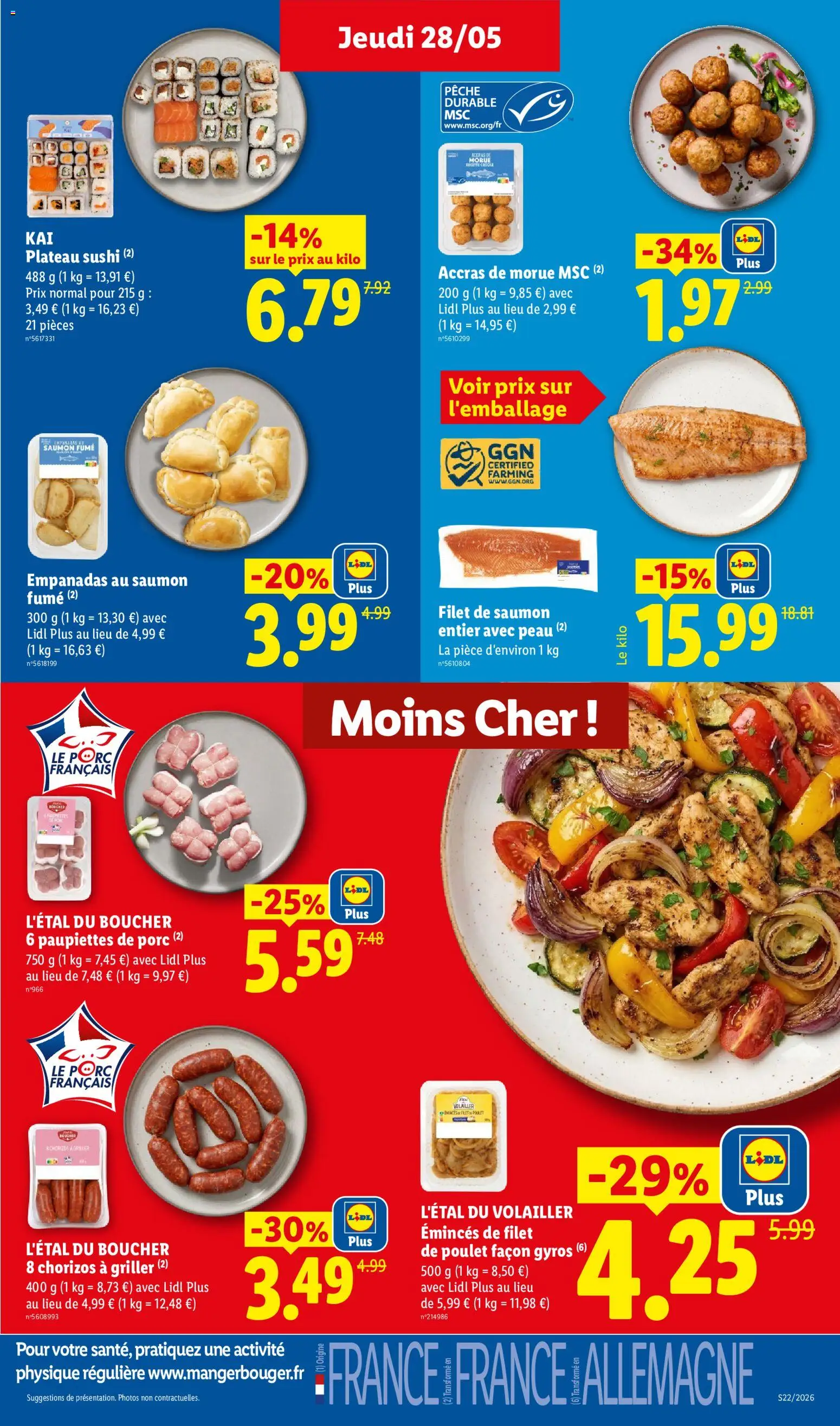 {H1} | Page: 7 | Produits: Saumon entier, Saumon fumé, Sushi, Porc