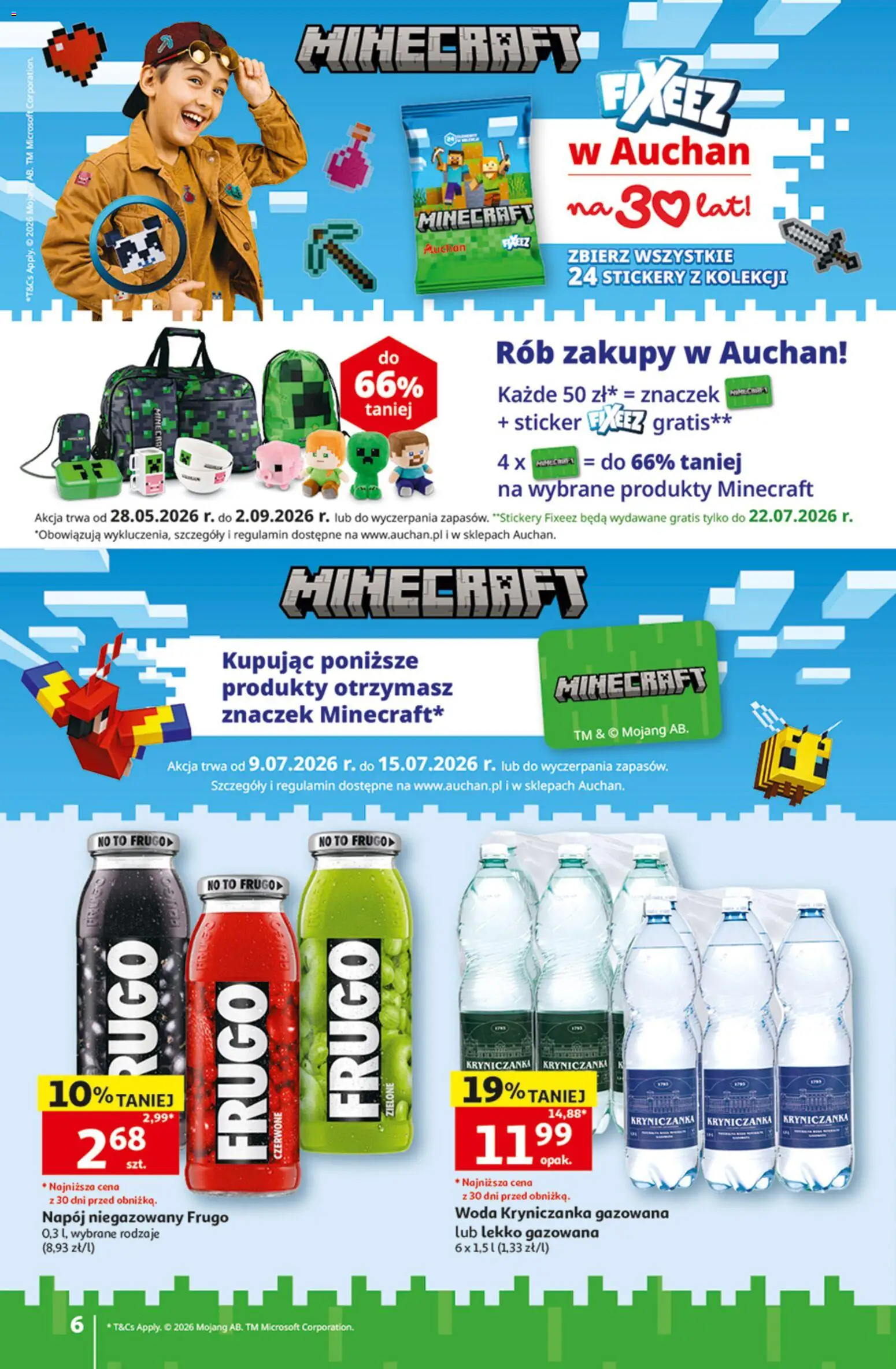 Auchan gazetka - 30 Lat Hipermarket od 09.07.2026 | Strona: 6 | Produkty: Woda