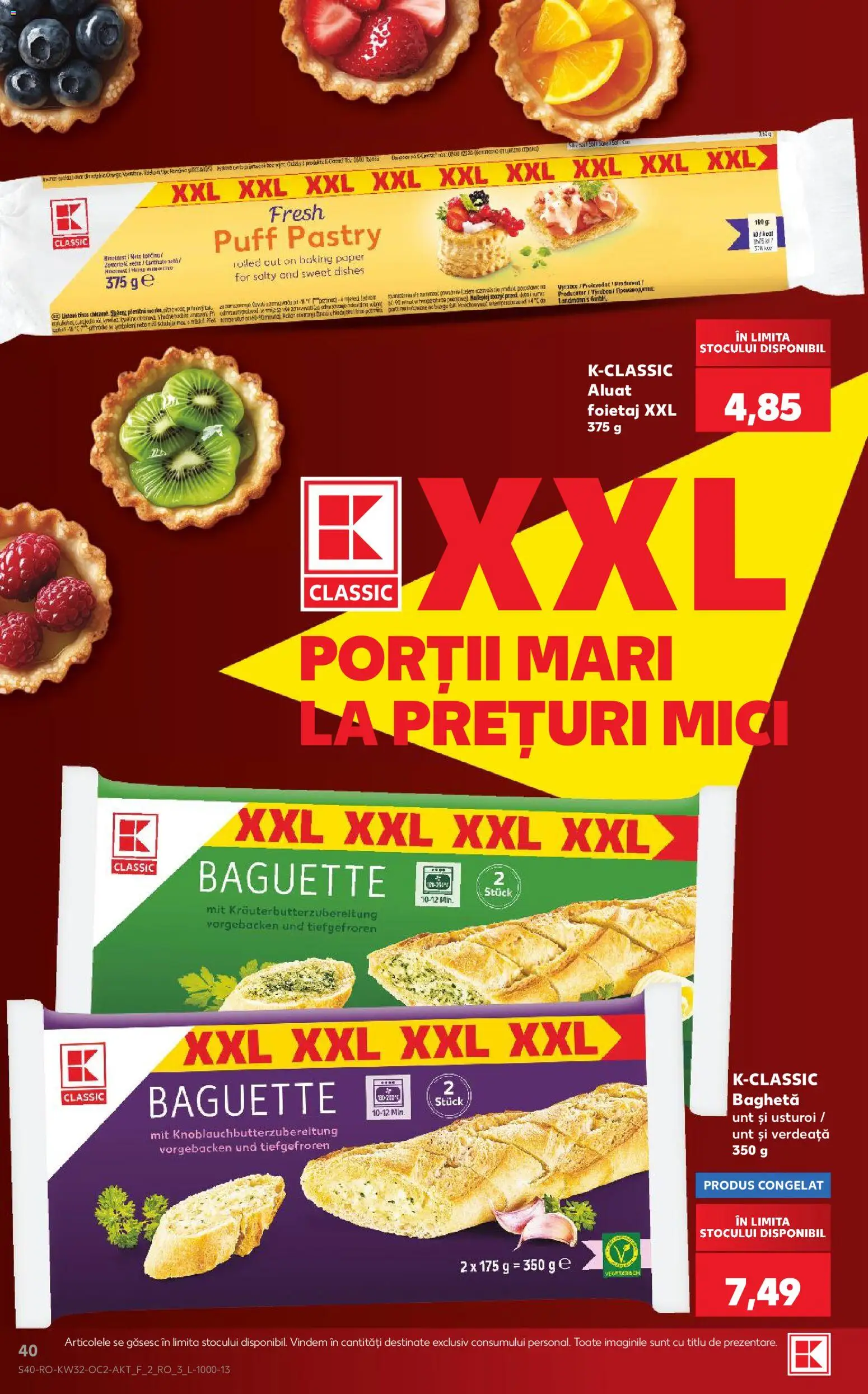 Noul catalog Kaufland – valabil de la 05.08.2026 | Pagină: 40 | Produse: Foietaj, Mici, Usturoi, Verdeață