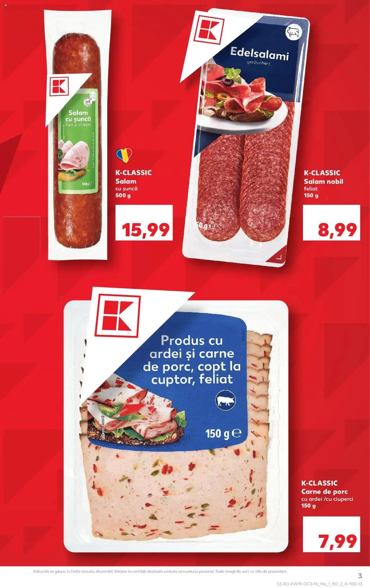 Noul catalog Kaufland – valabil de la 06.05.2026 | Pagină: 3 | Produse: Ciuperci, Ardei, Șuncă, Carne De Porc
