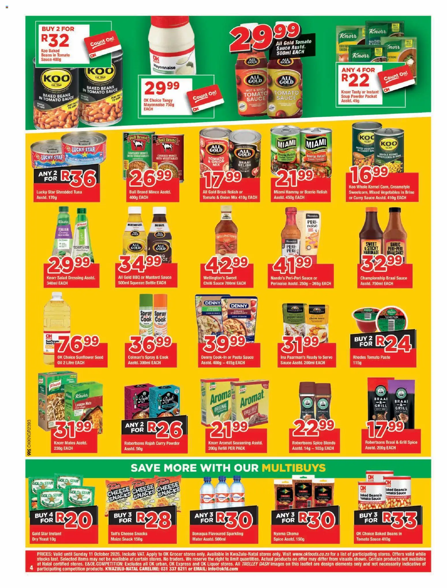 New OK Foods catalogue – valid from 23/09/2026 | Page: 4 | Products: Dressing, Salad, Curry powder, Garlic