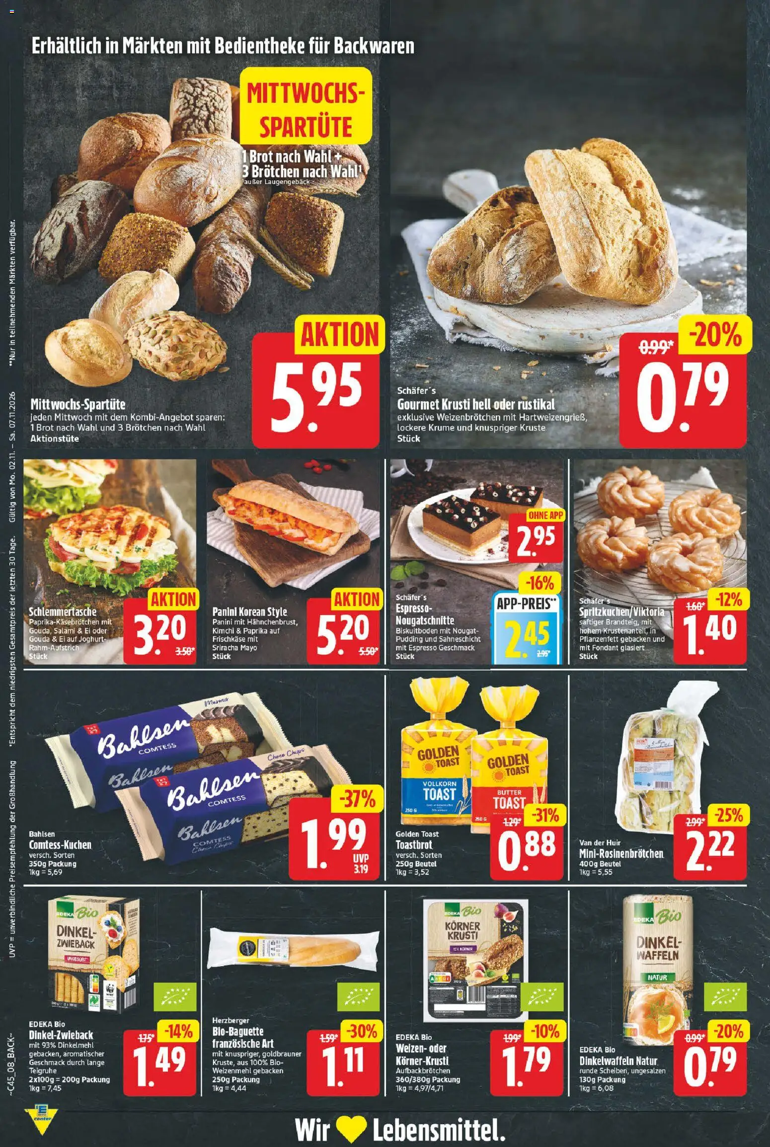 E center Prospekt – gültig ab 02.11.2026 | Seite: 8 | Produkte: Gouda, Weizenmehl, Pudding, Salami