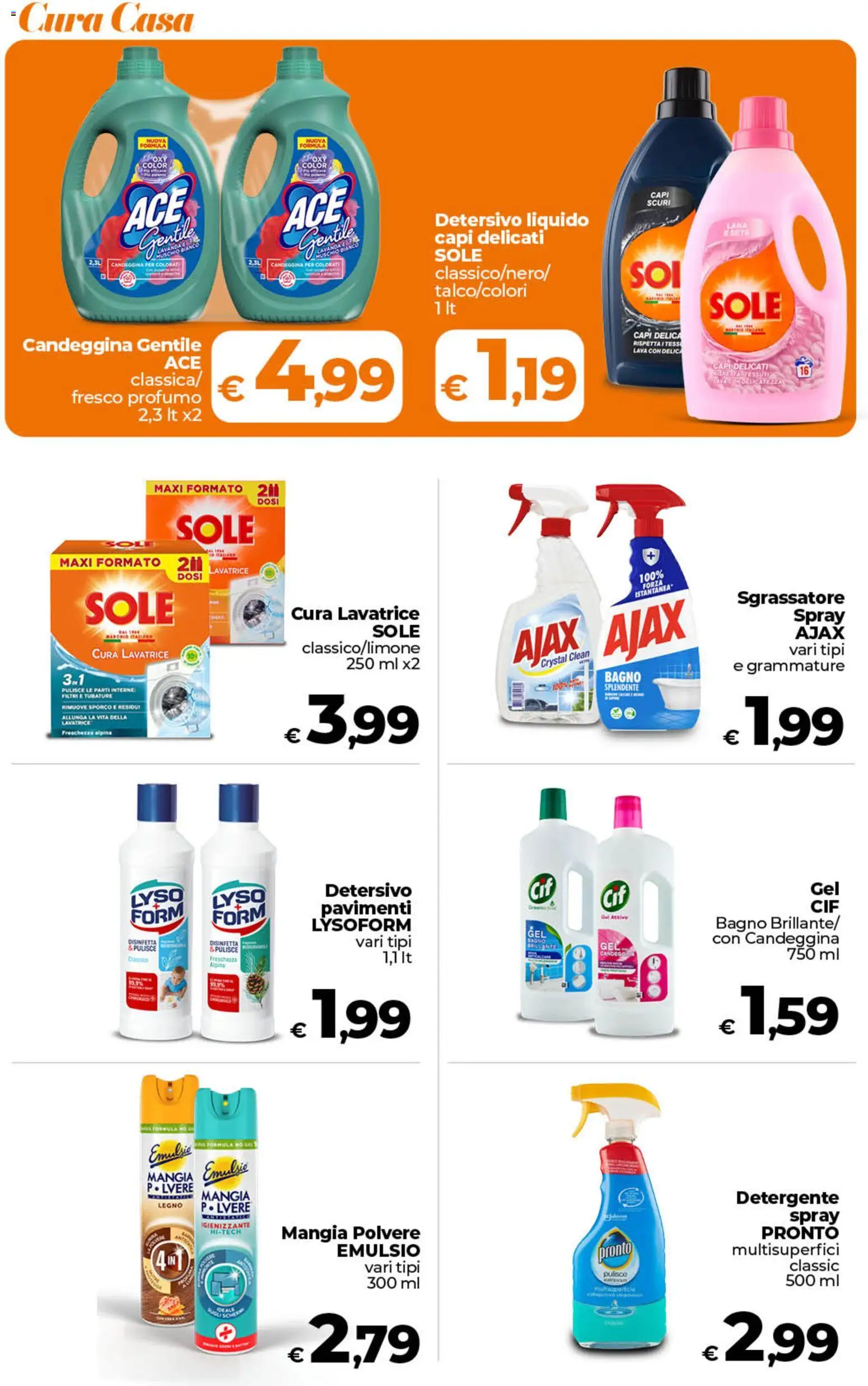 Volantino Ipercoop del 07.04.2026 | Pagina: 50 | Prodotti: Candeggina, Lavatrice, Bagno, Profumo