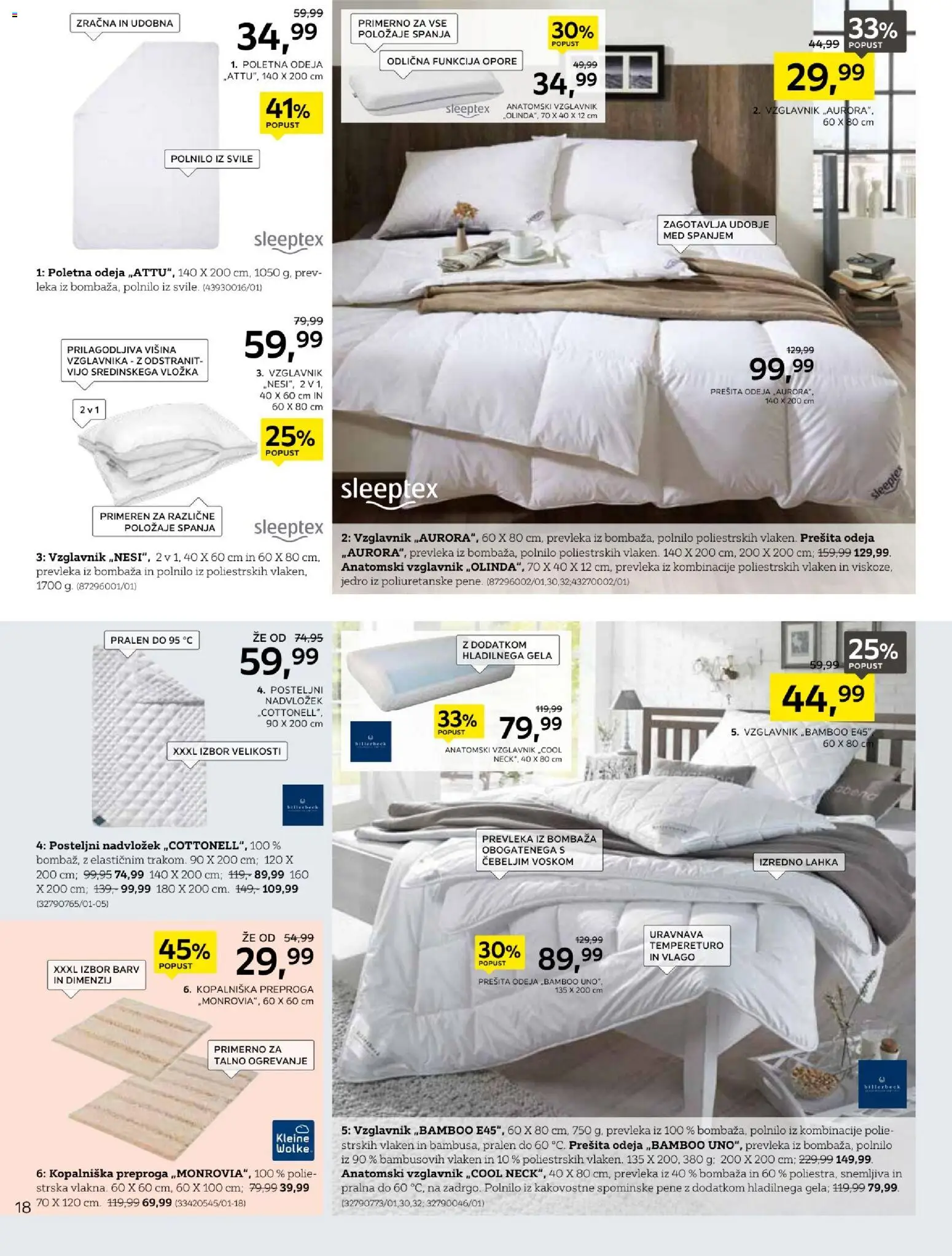 Novi XXXL Lesnina katalog ponudbe – veljaven od 07.04.2026 | Stran: 18 | Izdelki: Prešita odeja, Vzglavnik, Nadvložek, Preproga