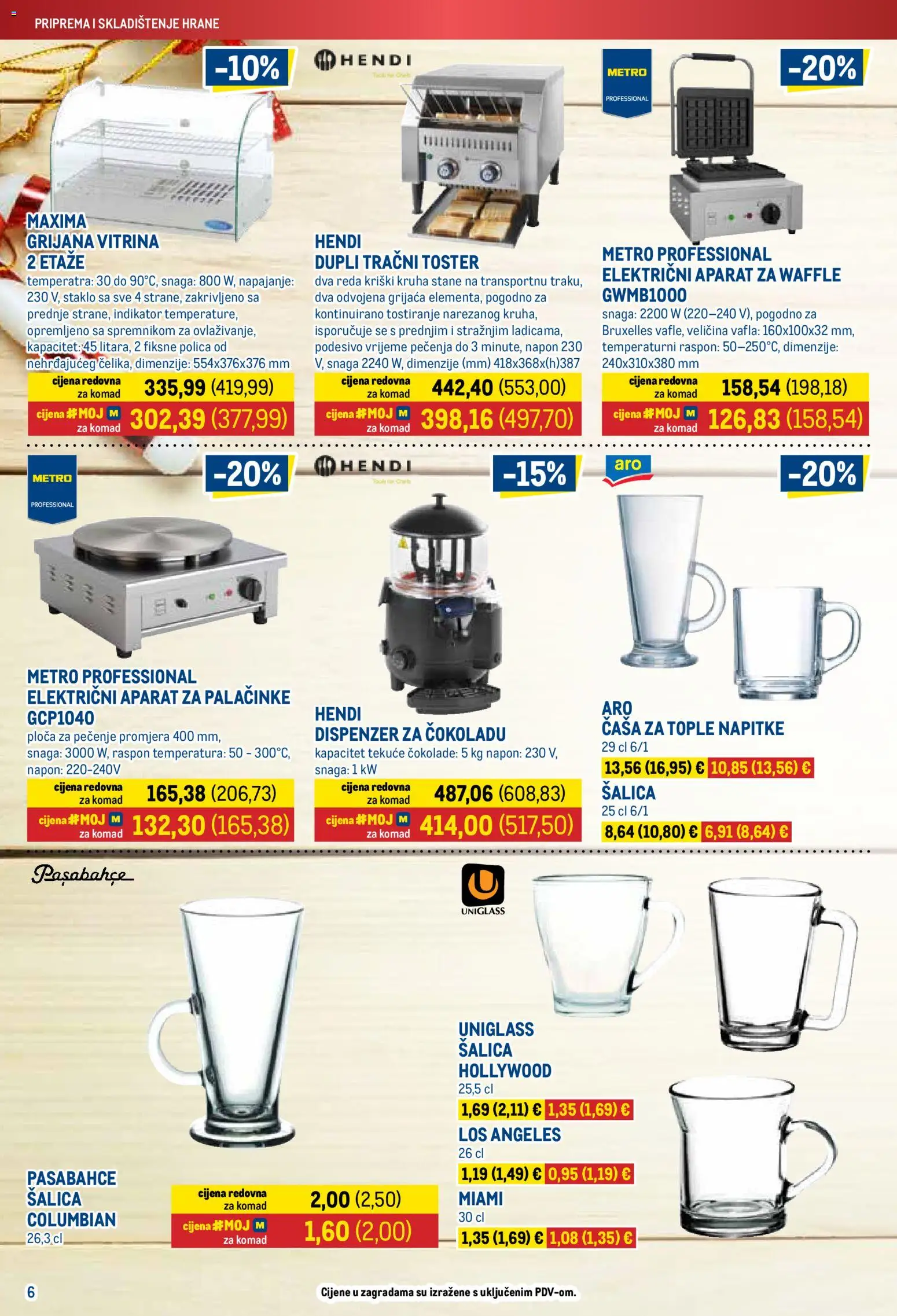 Metro katalog | vrijedi od 16.10.2026 | Stranica: 6 | Proizvodi: Vitrina, Palacinke, Šalica, Staklo