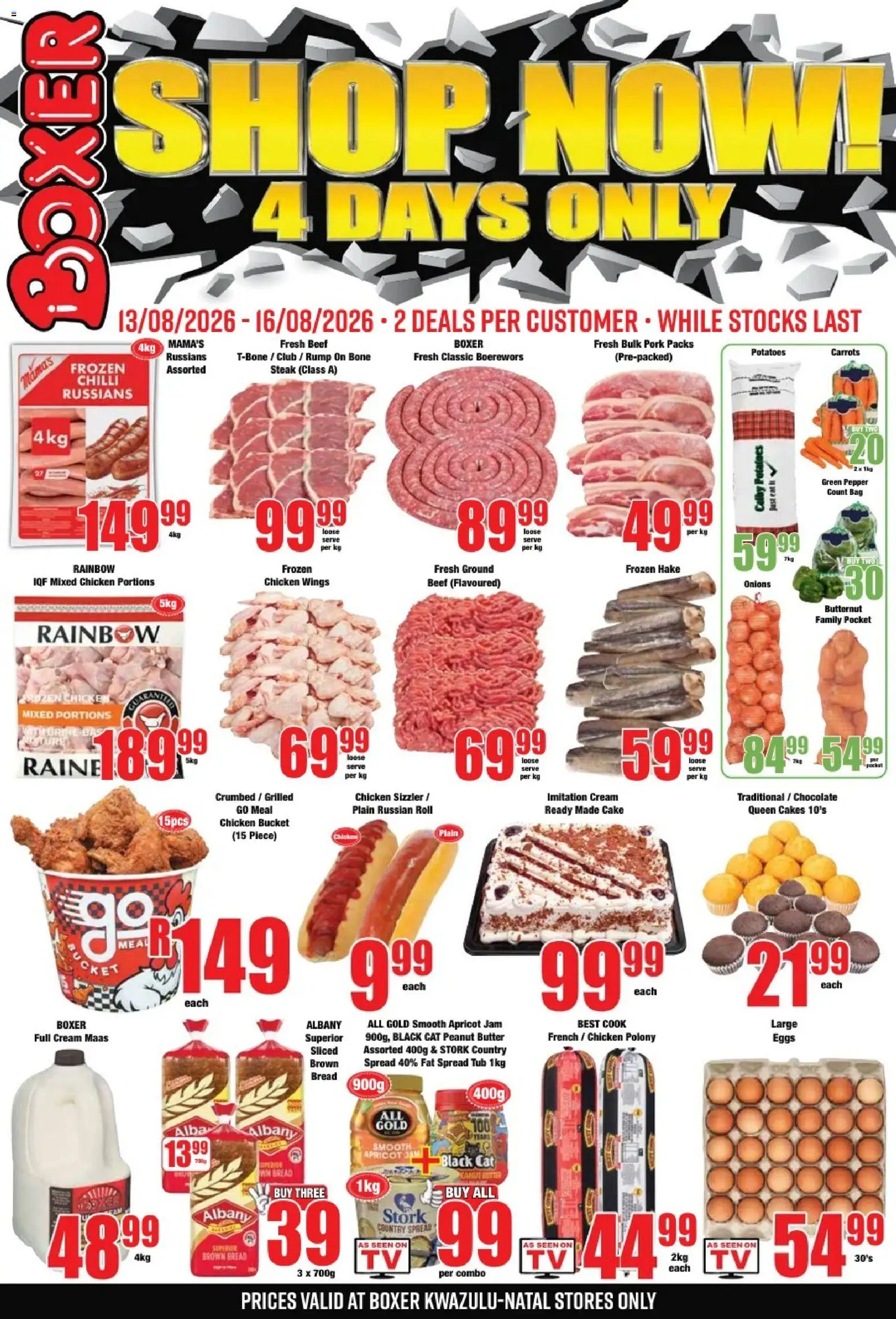 New Boxer catalogue – valid from 13/08/2026 | Page: 1 | Products: Cake, Spread, Carrots, Fat spread