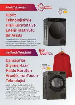 16 Haziran 2026 tarihinden itibaren geçerli olan Arçelik kataloğu önizlemesi | Sayfa: 25 | Ürünler: Kurutma makinesi, Su, Ütü