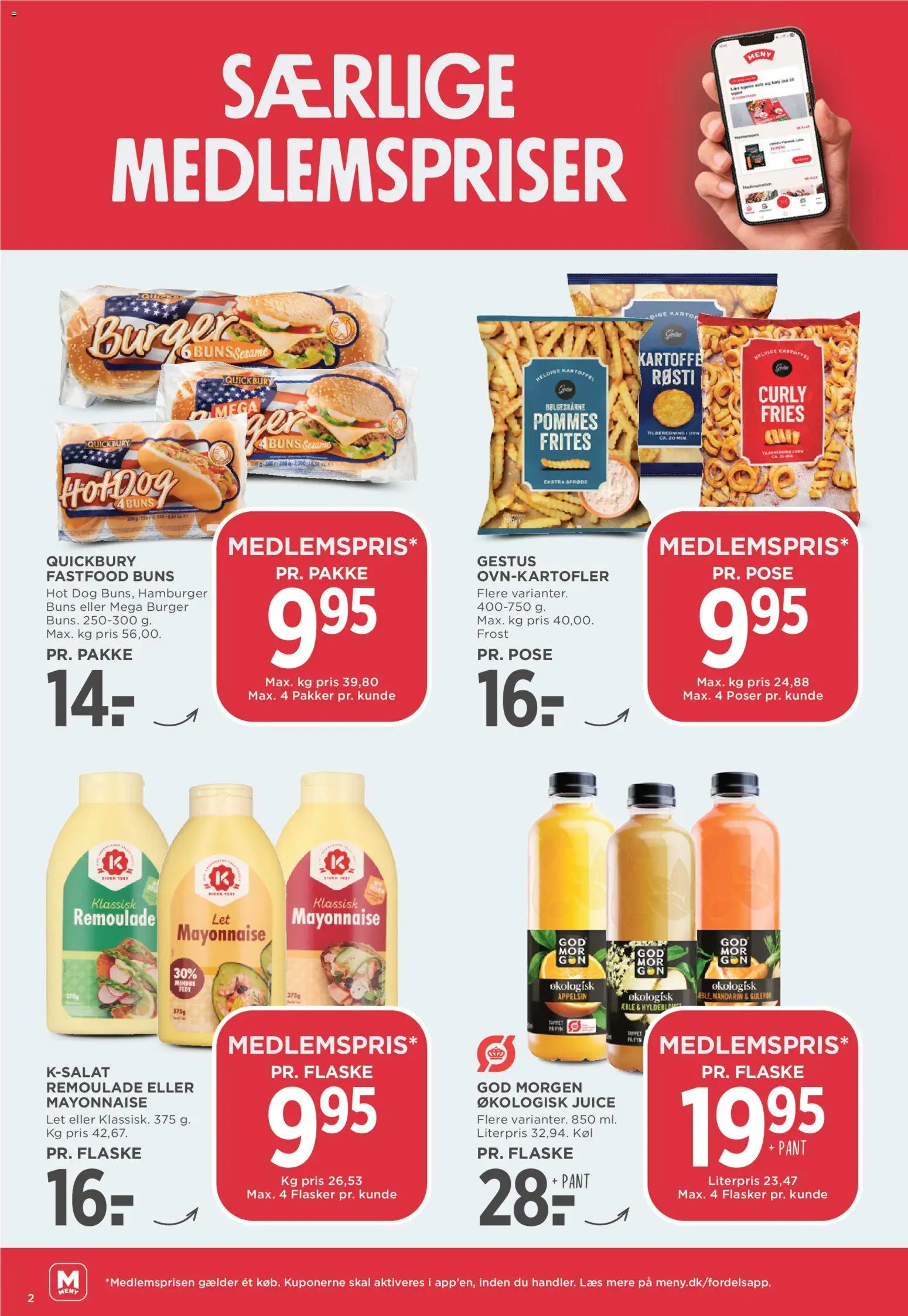 Meny tilbudsavis – gyldig fra 14/08/2026 | Side: 2 | Produkter: Juice, Gulerod, Remoulade, Ovn