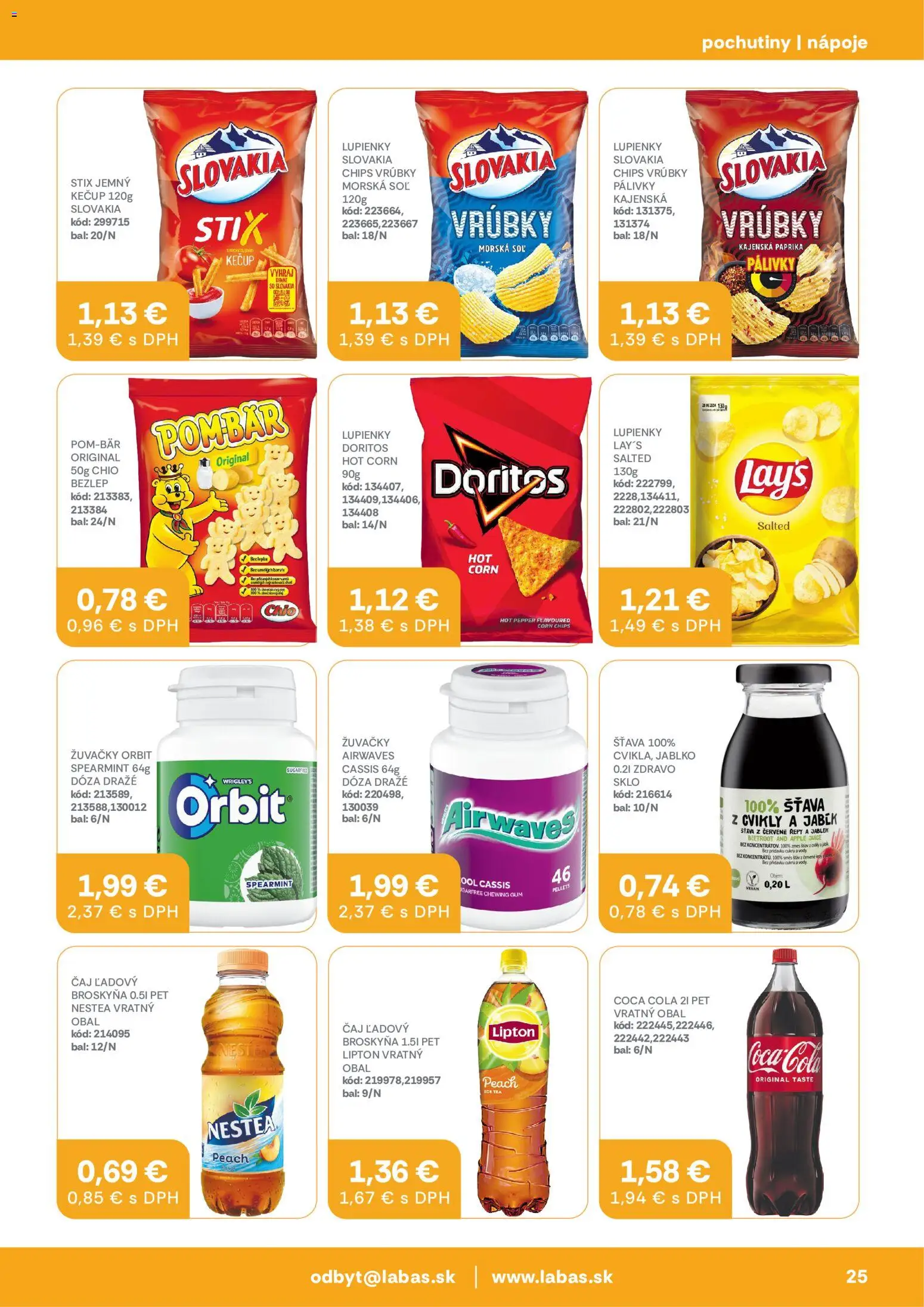 Nové Labaš akcie – leták je platný od 05.06.2026 | Strana: 25 | Produkty: Paprika, Čaj, Kečup, Cola