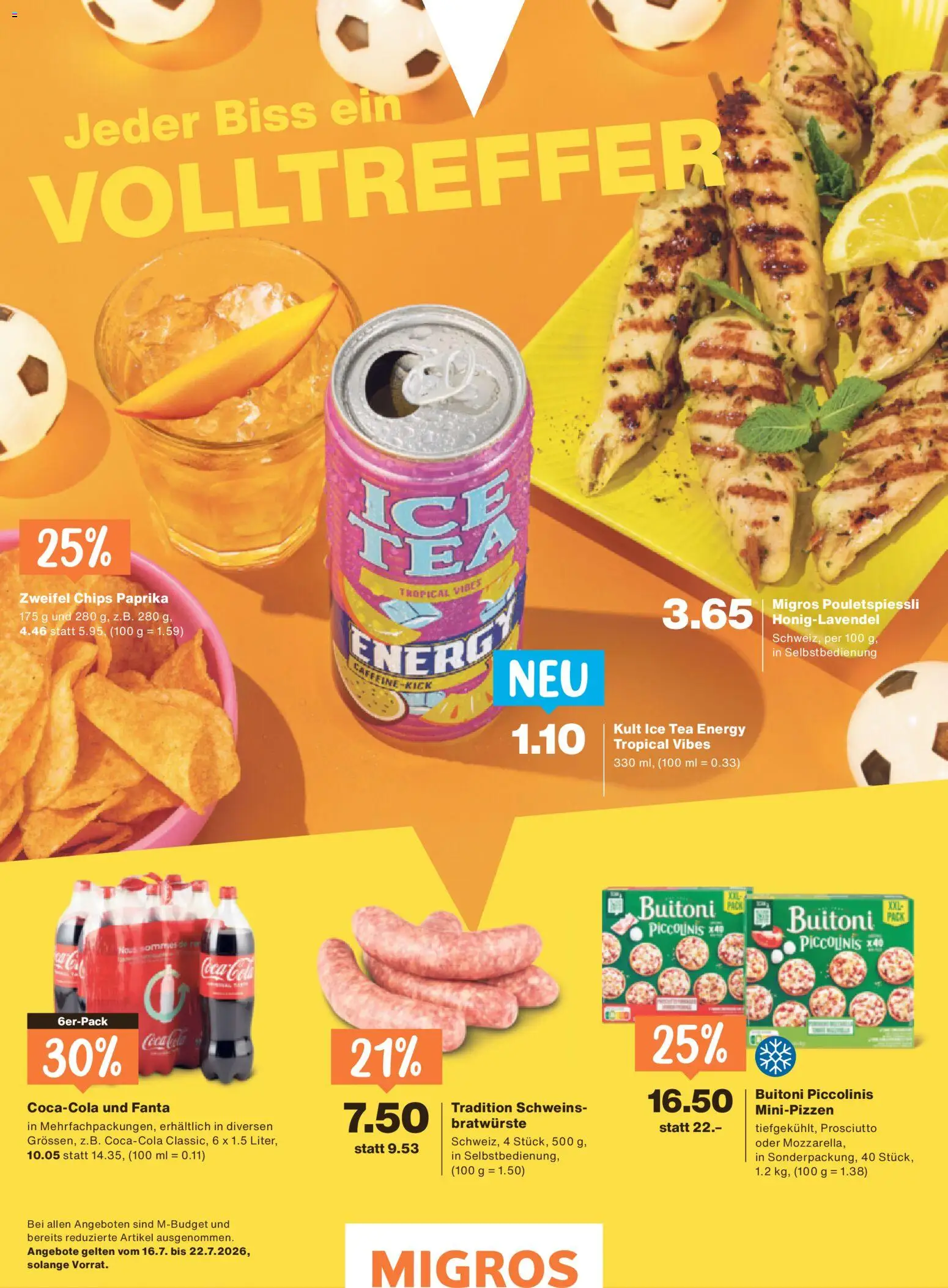 Migros aktionen Magazin – gültig ab 15.07.2026 | Seite: 4 | Produkte: Coca Cola, Fanta, Chips