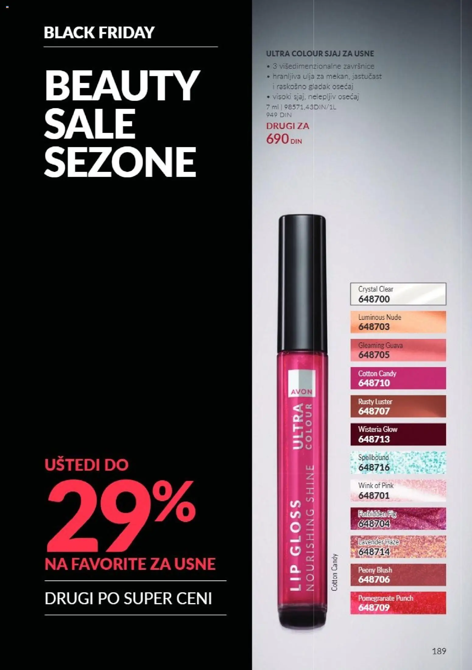 AVON katalog - važi od 01.11.2026 | Strana: 189 | Proizvode: Luster, Sjaj za usne, Candy