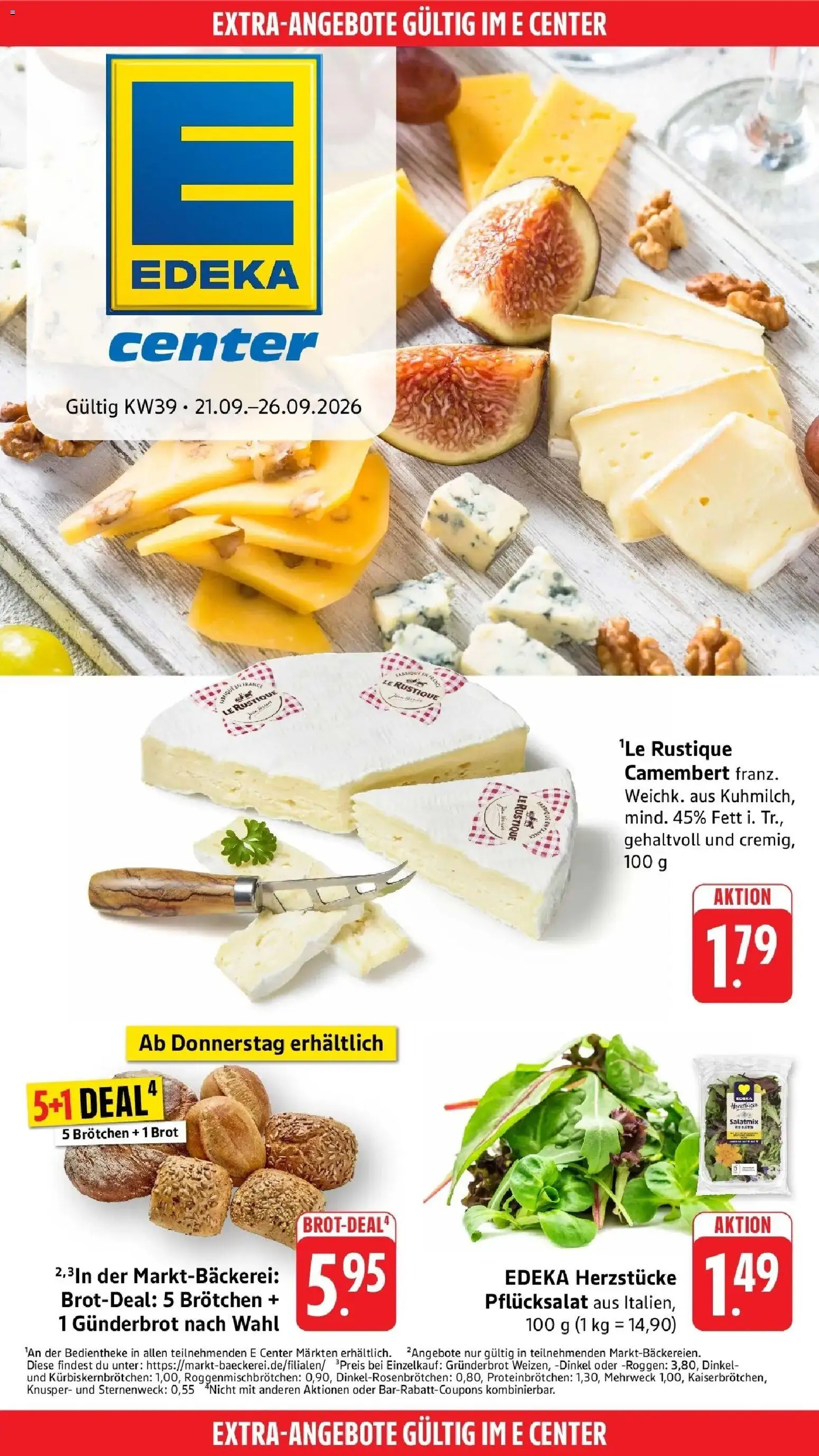 Edeka Prospekt Horb Am Neckar (ab 21.09.2026) » Angebote Online | Seite: 42 | Produkte: Camembert, Brot