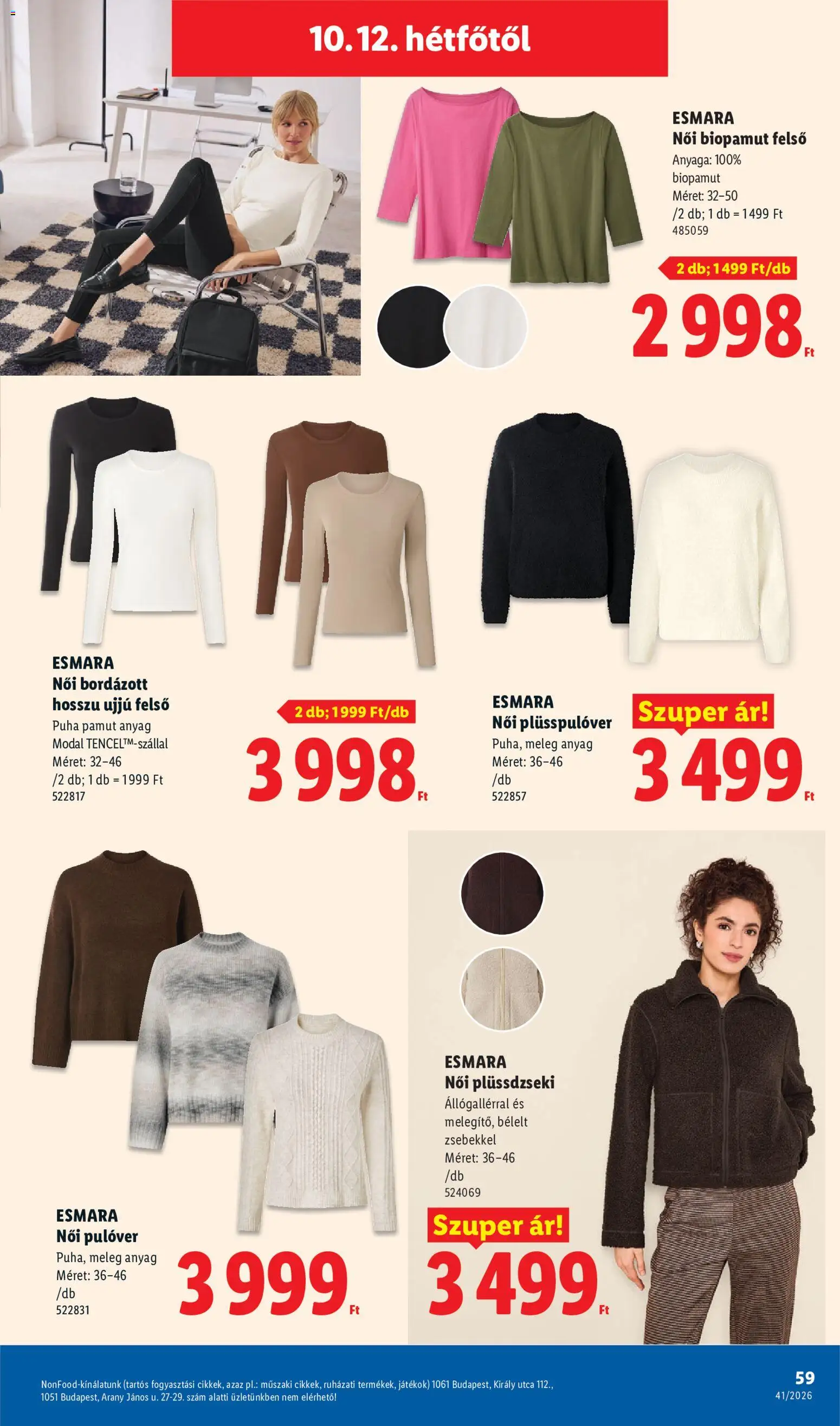 Lidl akciós ujság - amely érvényes a következő dátumtól: 2026.10.08. | Oldal: 59