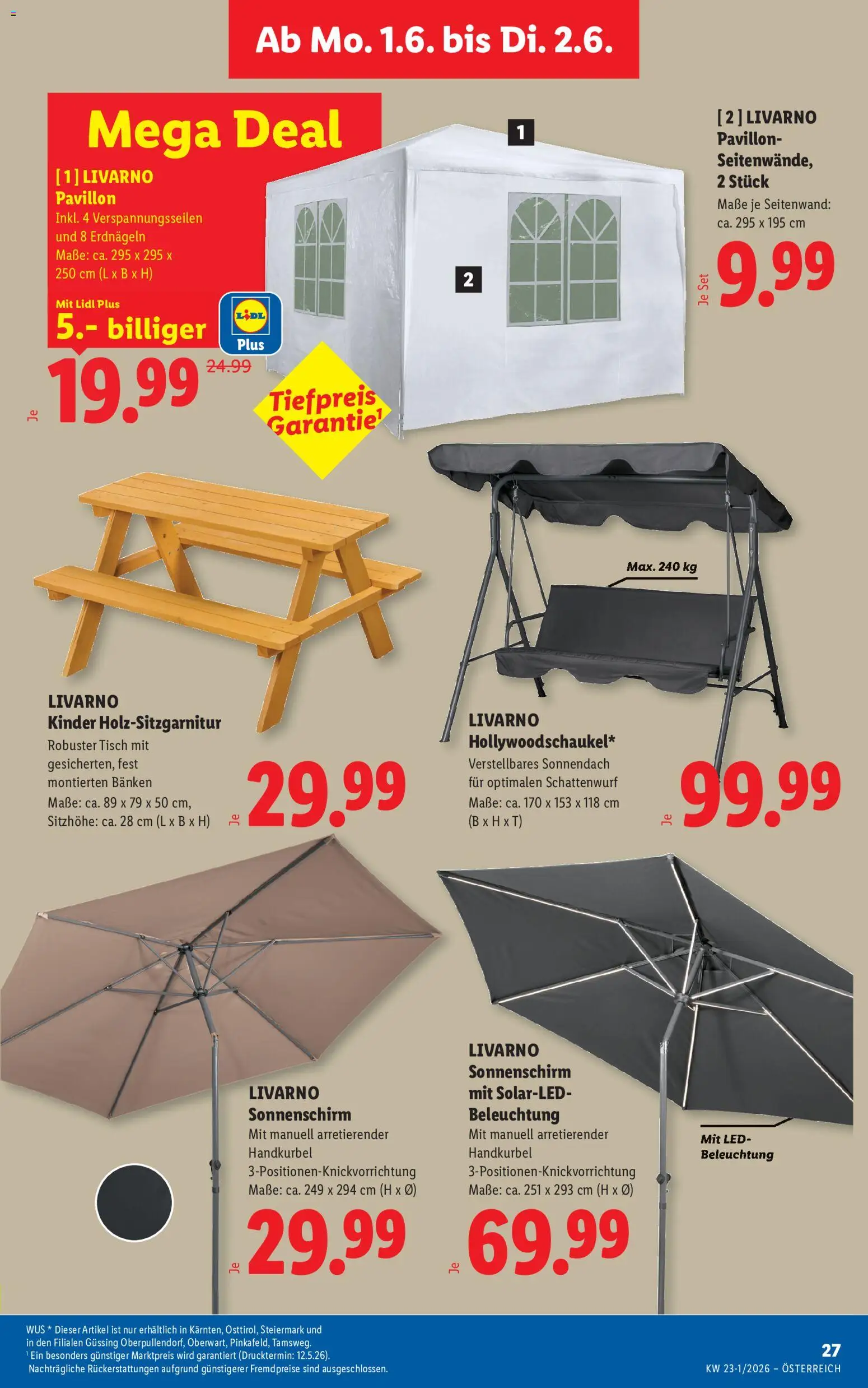 Lidl Flugblatt - Oberpullendorf, Güssing, Oberwart gültig ab 28.05.2026 | Seite: 34 | Produkte: Tisch