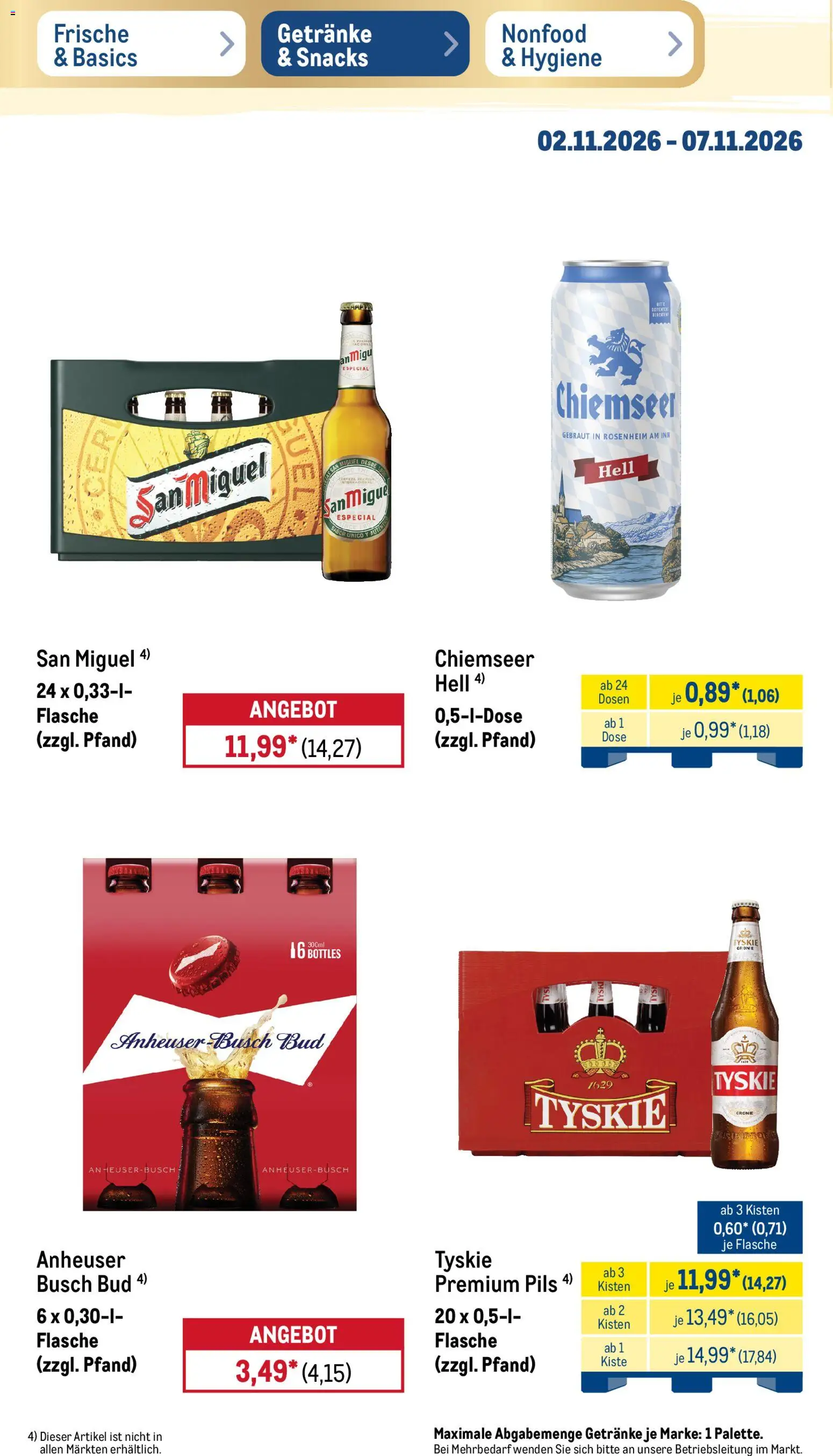 Metro Black Friday – gültig ab 02.11.2026 | Seite: 30 | Produkte: Tyskie, Pils