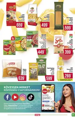 COOP - Abc & szuper / Alföld Pro-Coop Zrt. - amely érvényes a következő dátumtól: 2026.07.23. | Oldal: 9 | Termékek: Napraforgómag, Spagetti, Tészta, Citrom