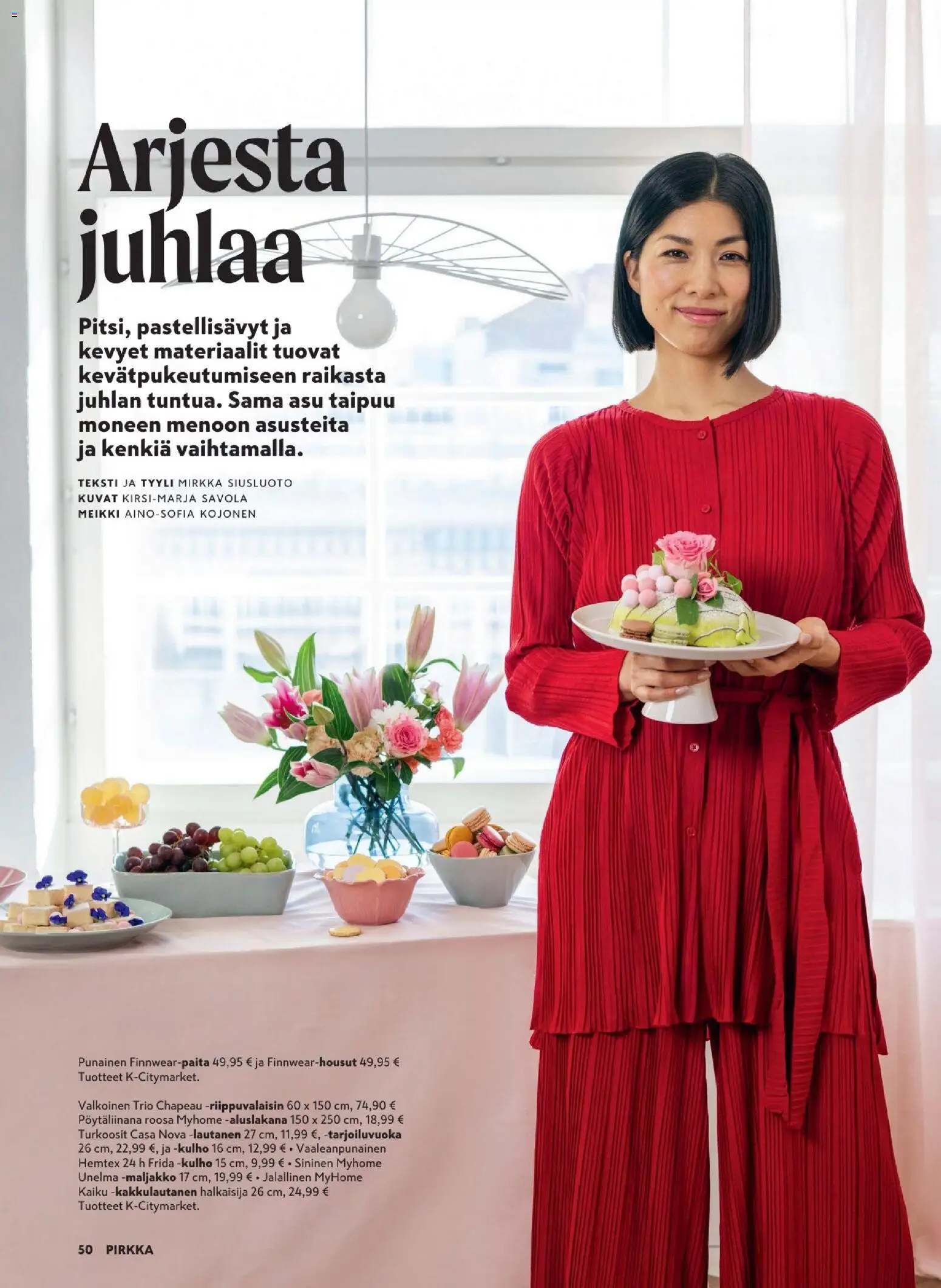 K-Citymarket tarjoukset - Pirkka – voimassa 06.05.2026 alkaen | Sivu: 50 | Tuotteet: Meikki, Aluslakana, Maljakko, Lautanen