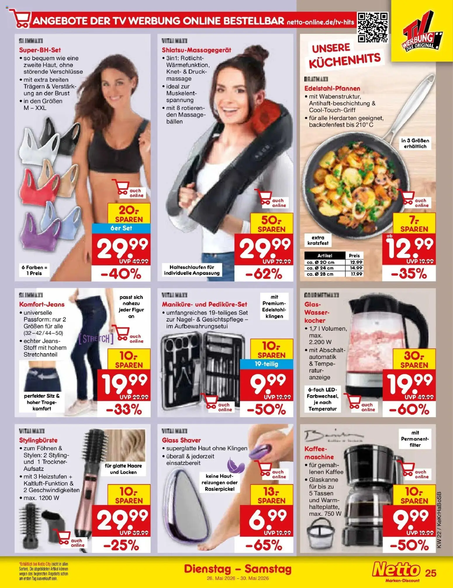 Netto Marken-Discount Prospekt Kruft – gültig ab 26.05.2026 | Seite: 31 | Produkte: Trockner, Kaffee, Jeans, TV