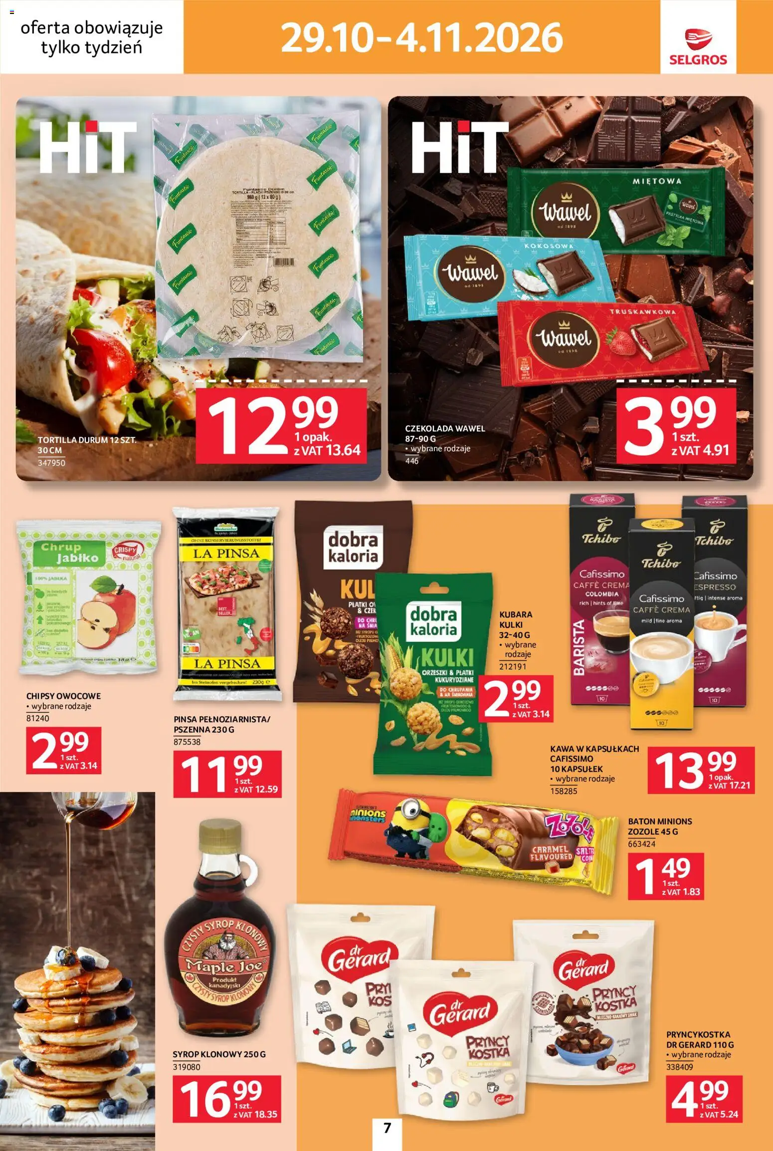 Selgros cash&carry gazetka - Jeszcze więcej super promocji od 29.10.2026 | Strona: 7 | Produkty: Syrop klonowy, Tchibo, Kawa, Orzeszki