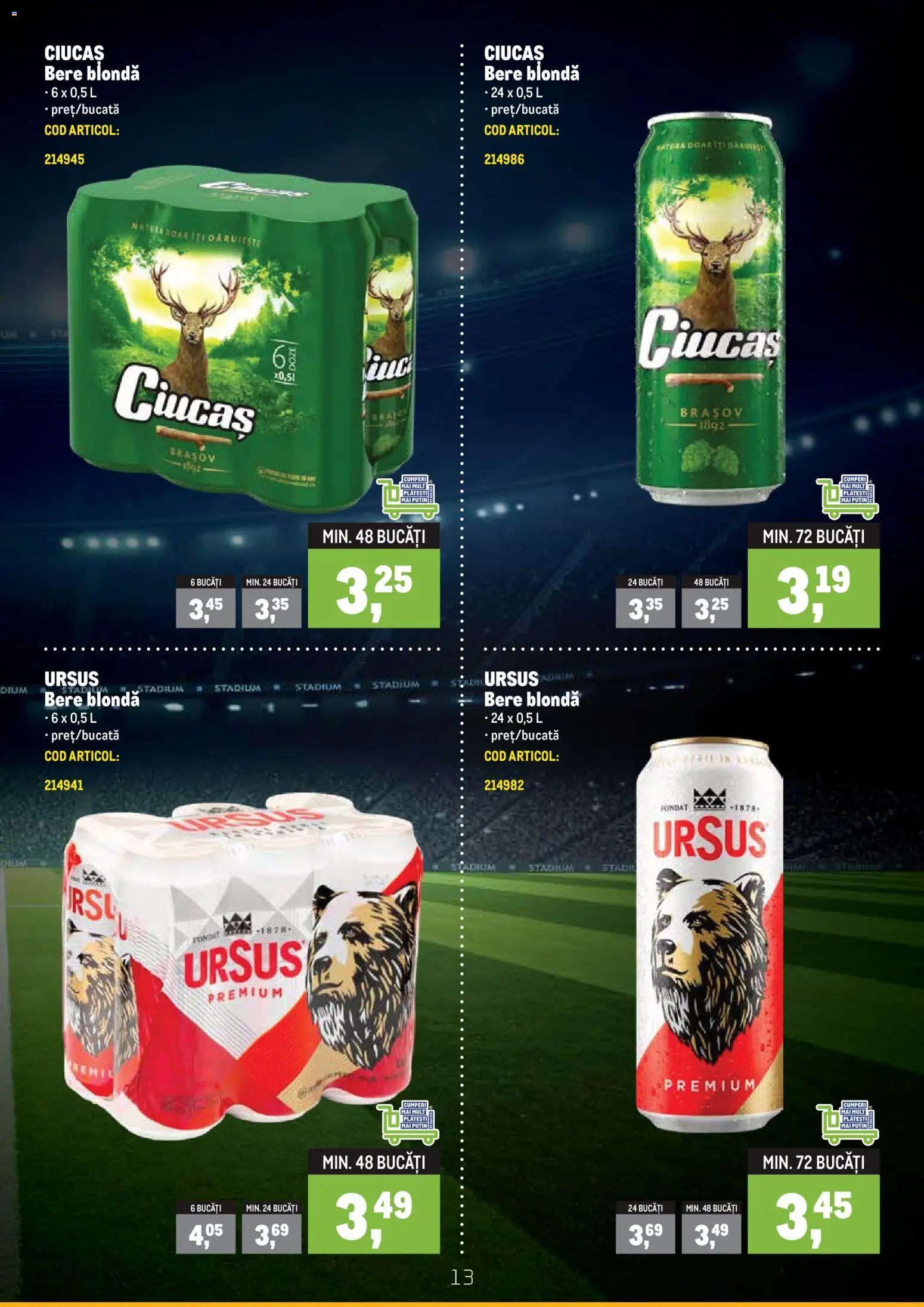 Noul catalog Metro – valabil de la 08.06.2026 | Pagină: 13 | Produse: Bere