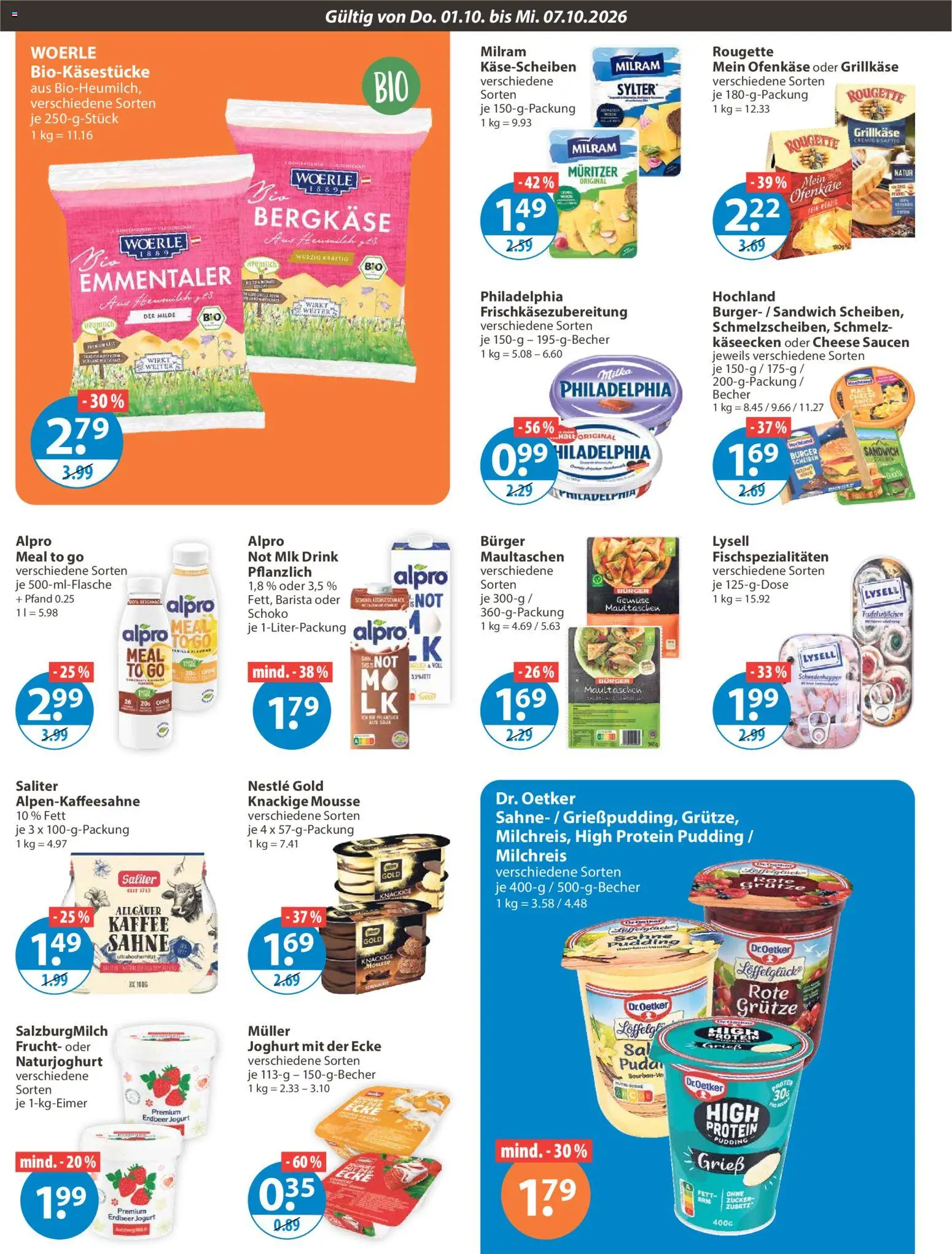 V-Markt Angebote – gültig ab 01.10.2026 | Seite: 6 | Produkte: Joghurt, Kaffee, Milka, Milram