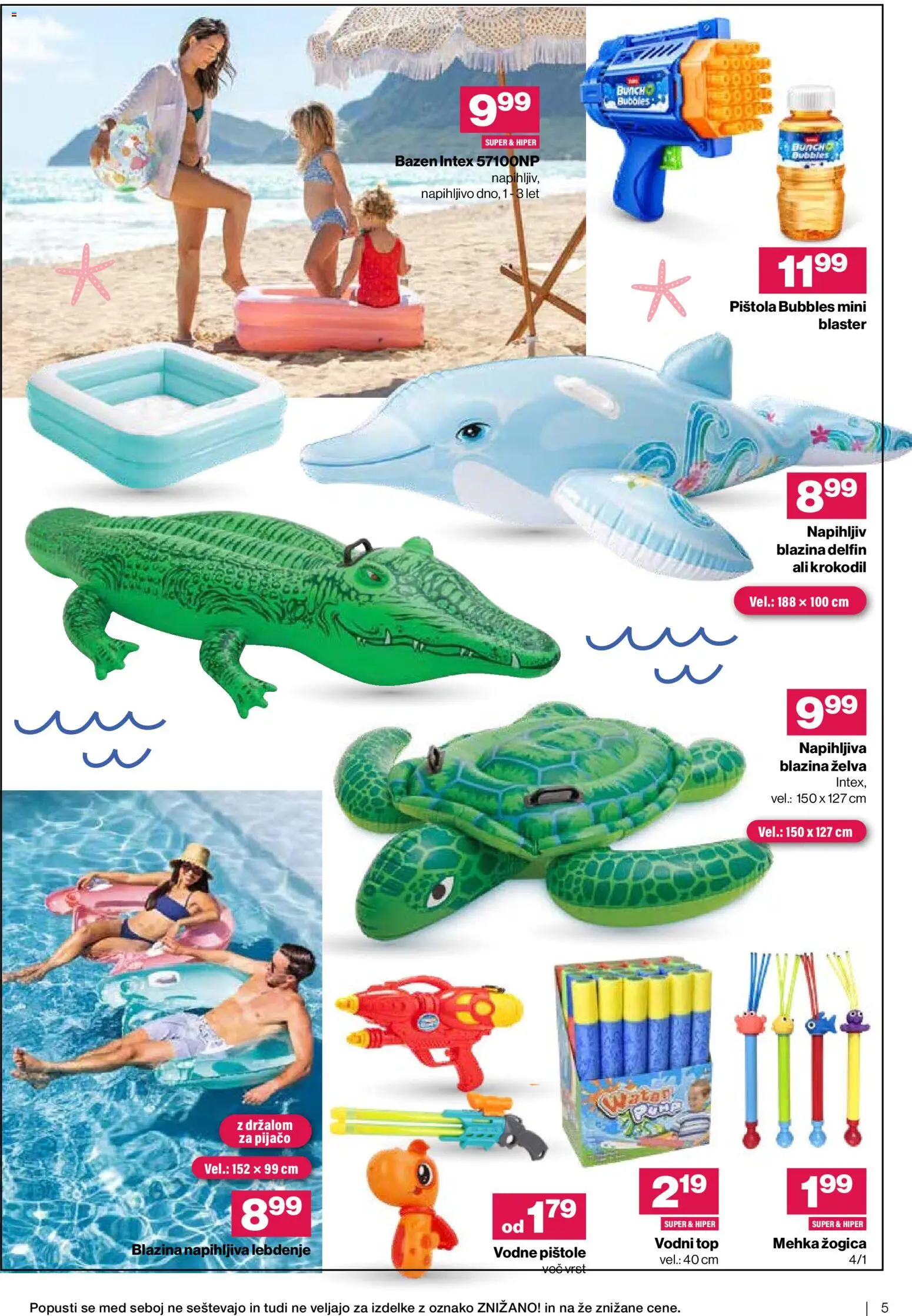 Novi Mercator katalog ponudbe – veljaven od 10.06.2026 | Stran: 5 | Izdelki: Bazen, Napihljiva blazina, Blazina