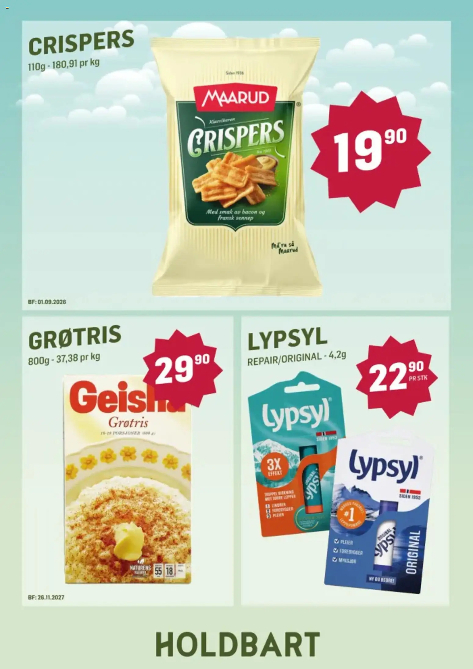 {H1} | Side: 3 | Produkter: Bavețică, Sennep, Grøtris