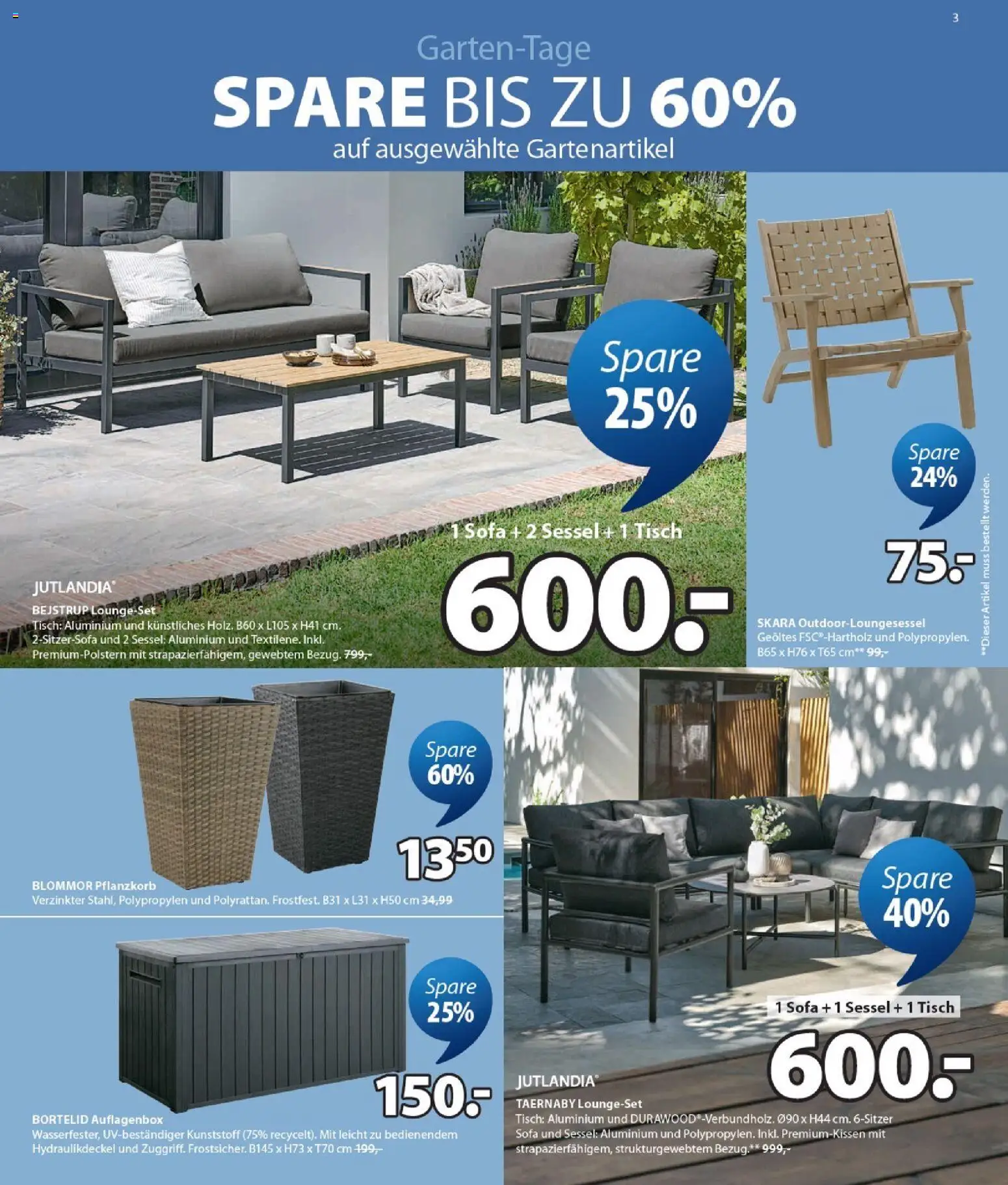 Prospekt JYSK – gültig ab 07.06.2026 | Seite: 3 | Produkte: Sofa, Sessel, Tisch