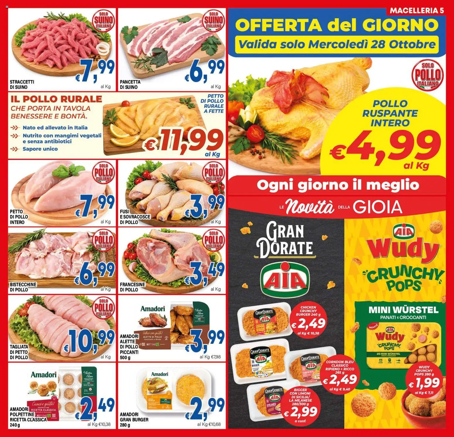 Volantino DEM del 23/10/2026 | Pagina: 5 | Prodotti: Petto di Pollo, Porta, Pollo, Limoni