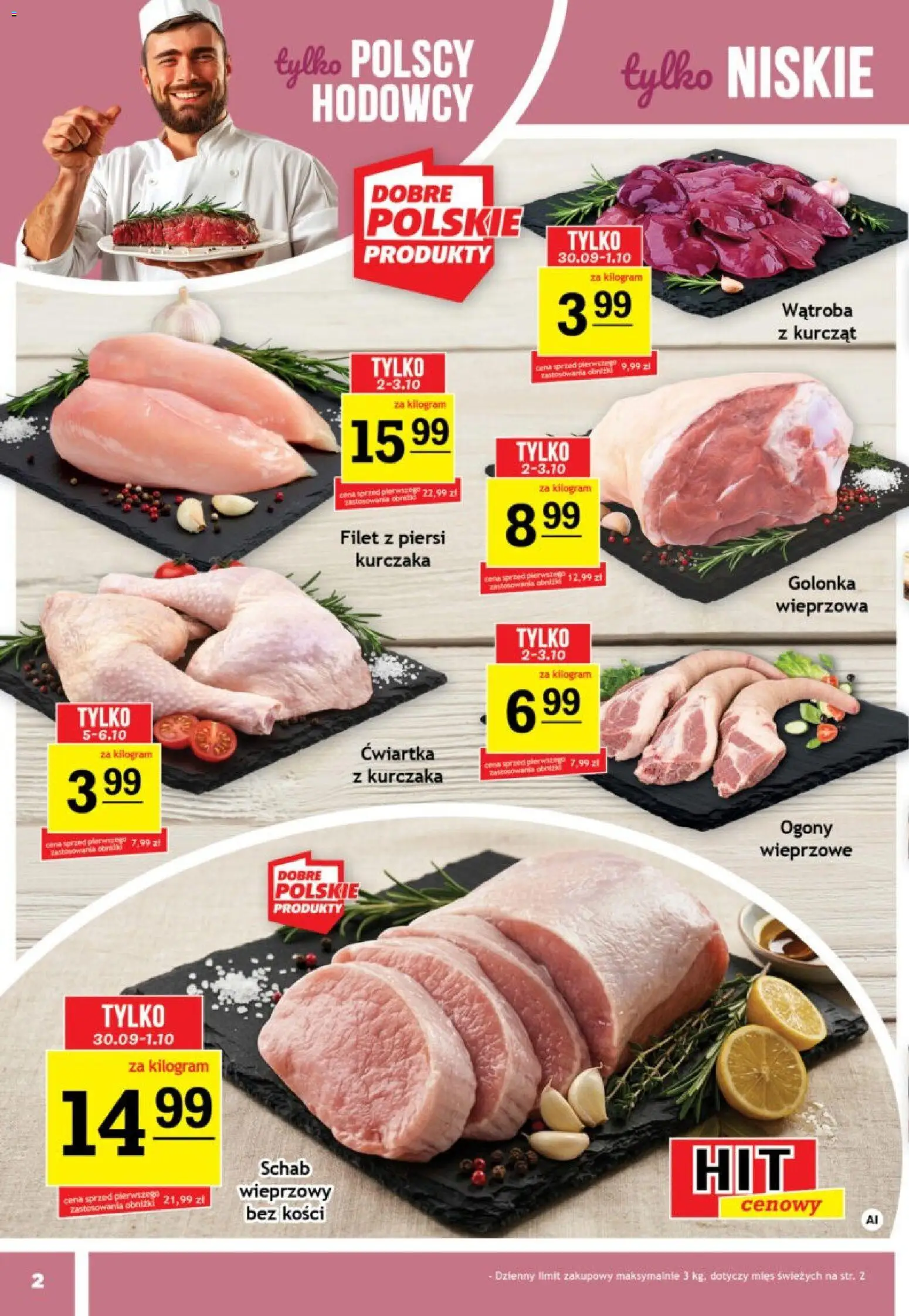 Gram Market gazetka od 30.09.2026 | Strona: 2 | Produkty: Schab, Piersi, Schab wieprzowy, Filet z piersi kurczaka