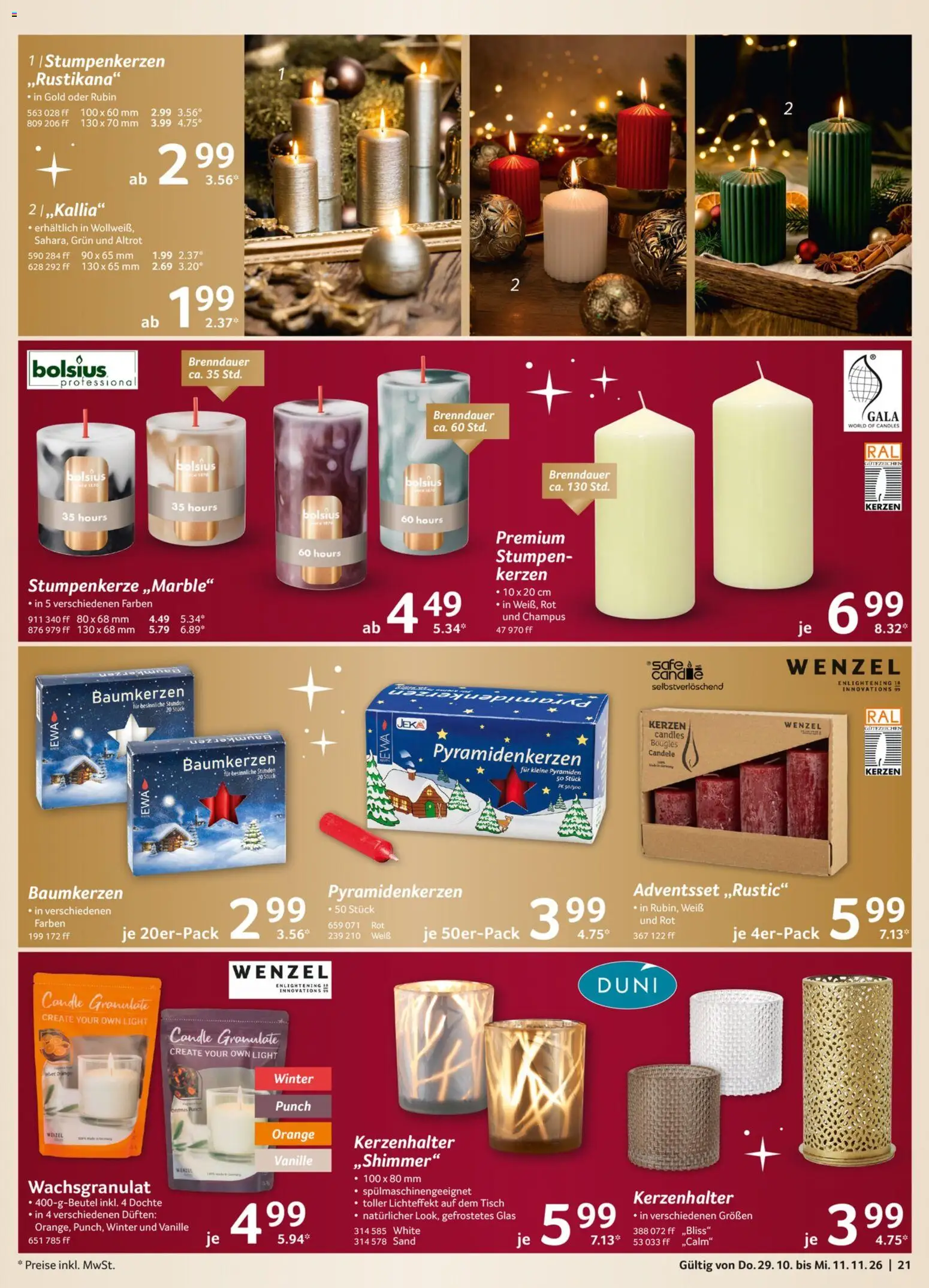 Selgros Weihnachten Spezial – gültig ab 29.10.2026 | Seite: 21 | Produkte: Tisch, Vanille