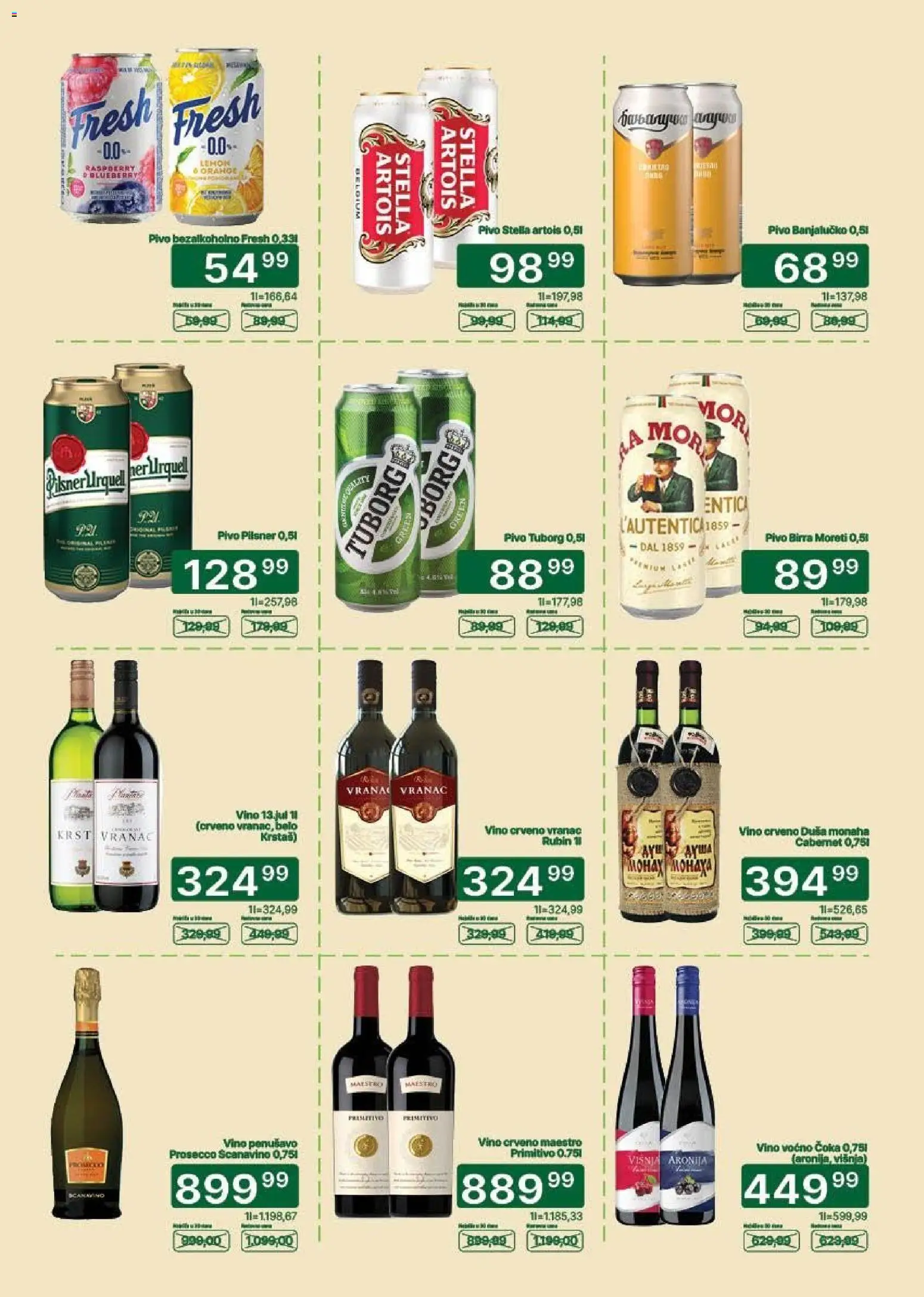 Univerexport katalog - važi od 25.05.2026 | Strana: 23 | Proizvode: Vranac, Tuborg, Vino, Pivo