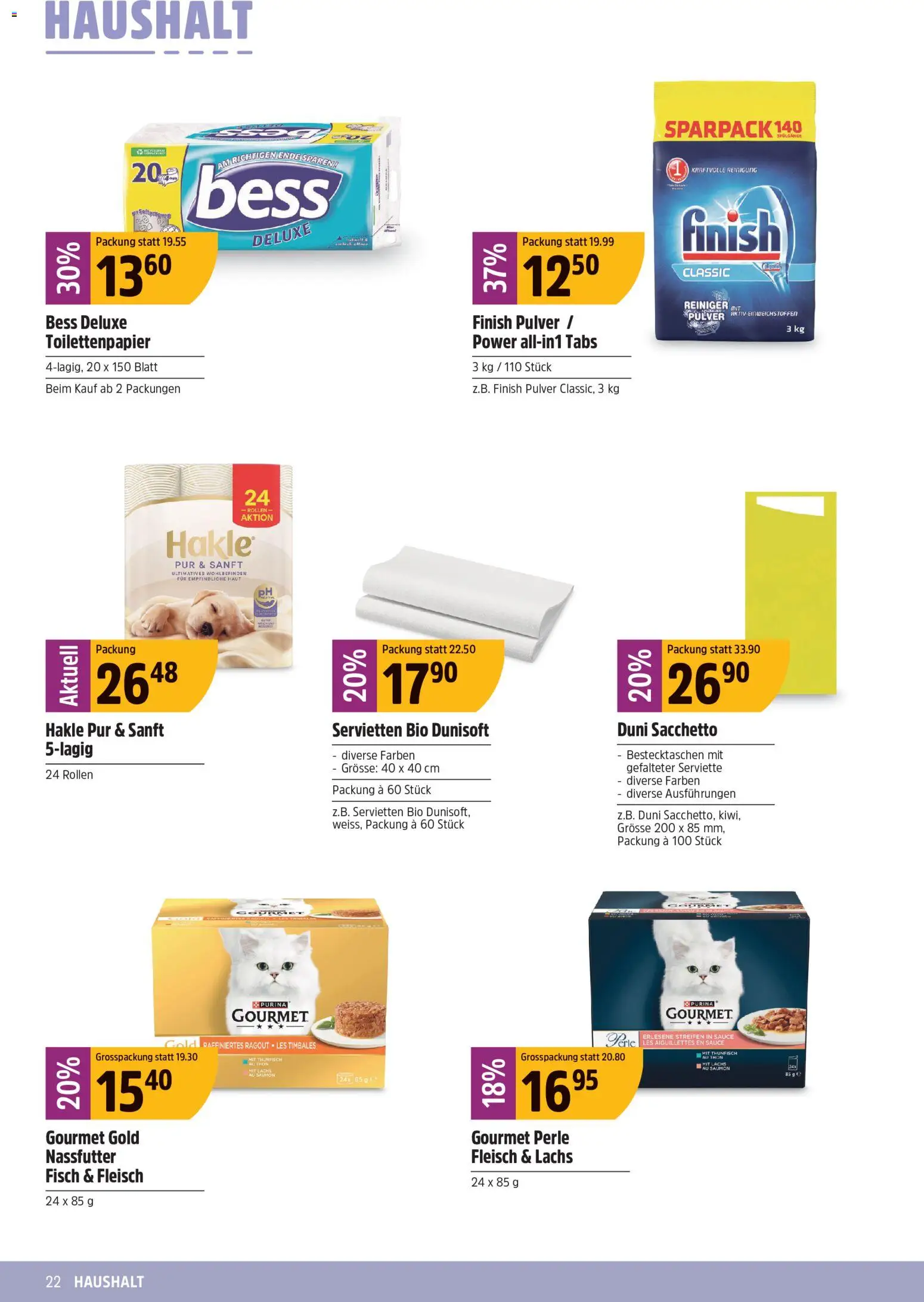 TopCC aktionen – gültig ab 10.08.2026 | Seite: 22 | Produkte: Pulver, Lachs, Fisch, Toilettenpapier