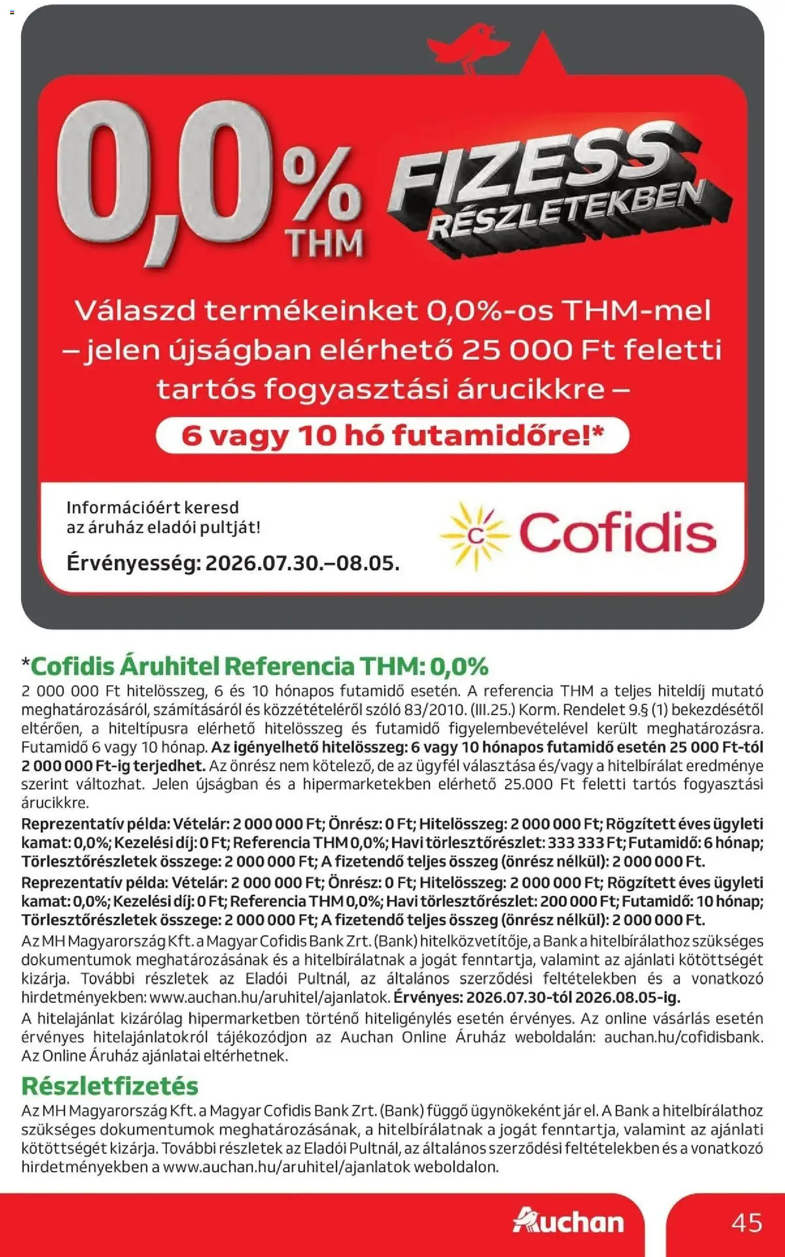 Auchan akciós ujság - amely érvényes a következő dátumtól: 2026.07.30. | Oldal: 45 | Termékek: Szőlő, Jar
