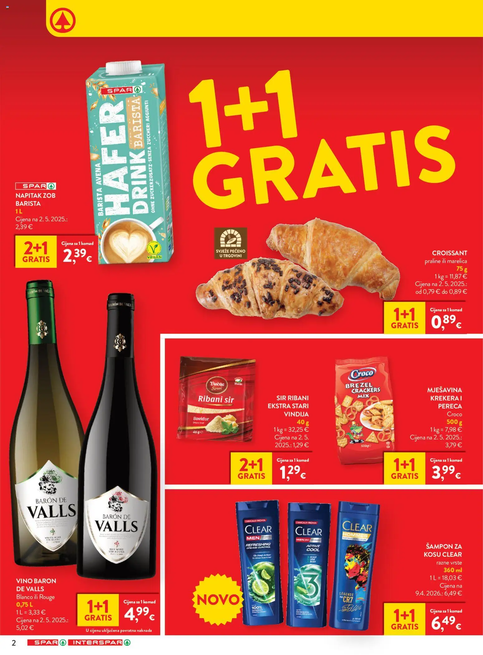Spar katalog | vrijedi od 20.05.2026 | Stranica: 2 | Proizvodi: Vindija, Šampon, Sir, Vino