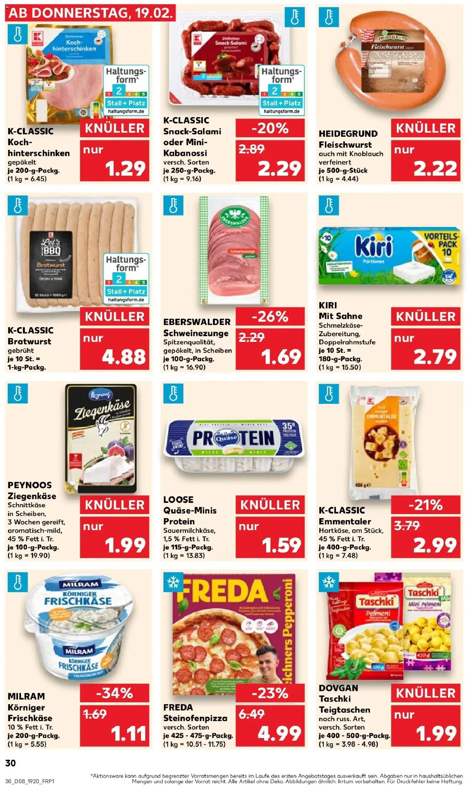 Kaufland prospekt Hermeskeil	 – gültig ab 19.02.2026 | Seite: 38 | Produkte: Ziegenkäse, Milram, Knoblauch, Sahne