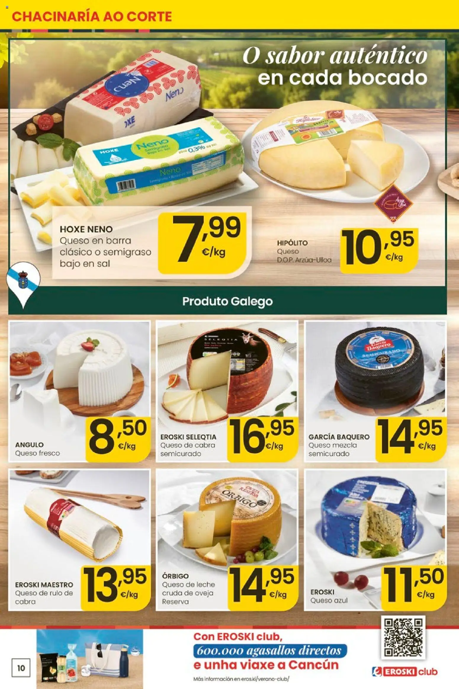 Eroski Ofertóns de verán │ válido desde el 11.06.2026 | Página: 10 | Productos: Leche, Queso, Queso fresco