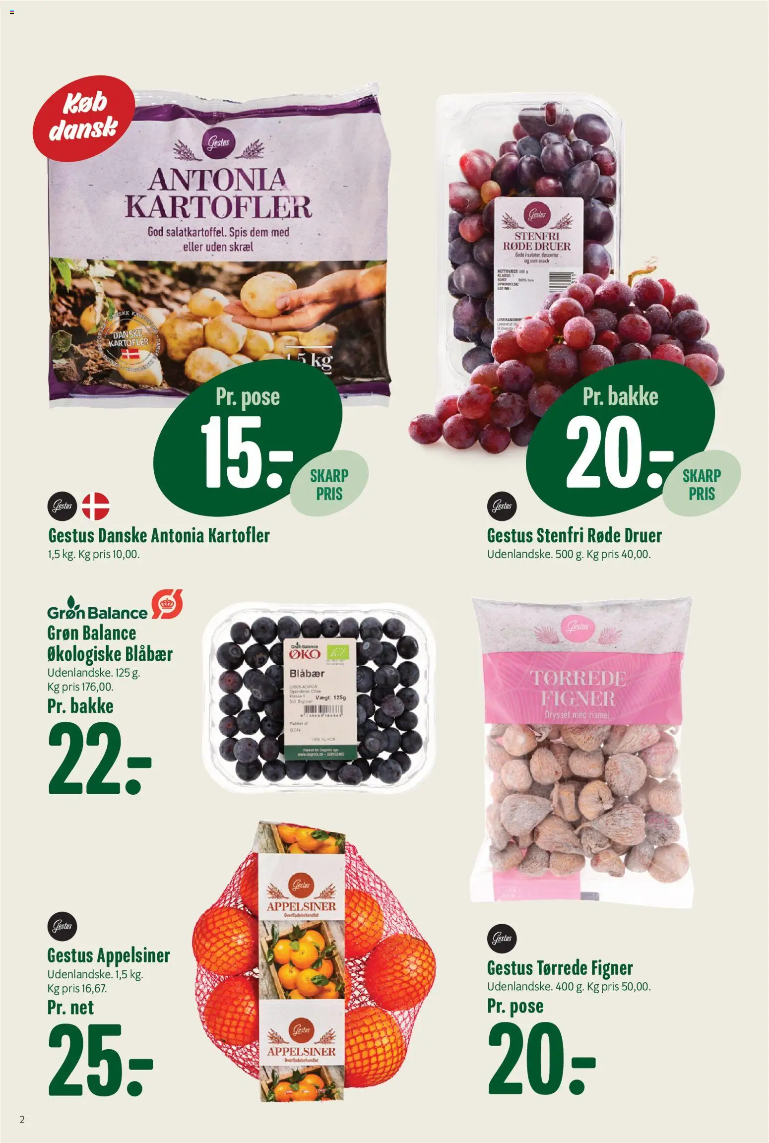 Min Købmand tilbudsavis – gyldig fra 30/10/2026 | Side: 2 | Produkter: Blåbær, Figner, Søm, Druer