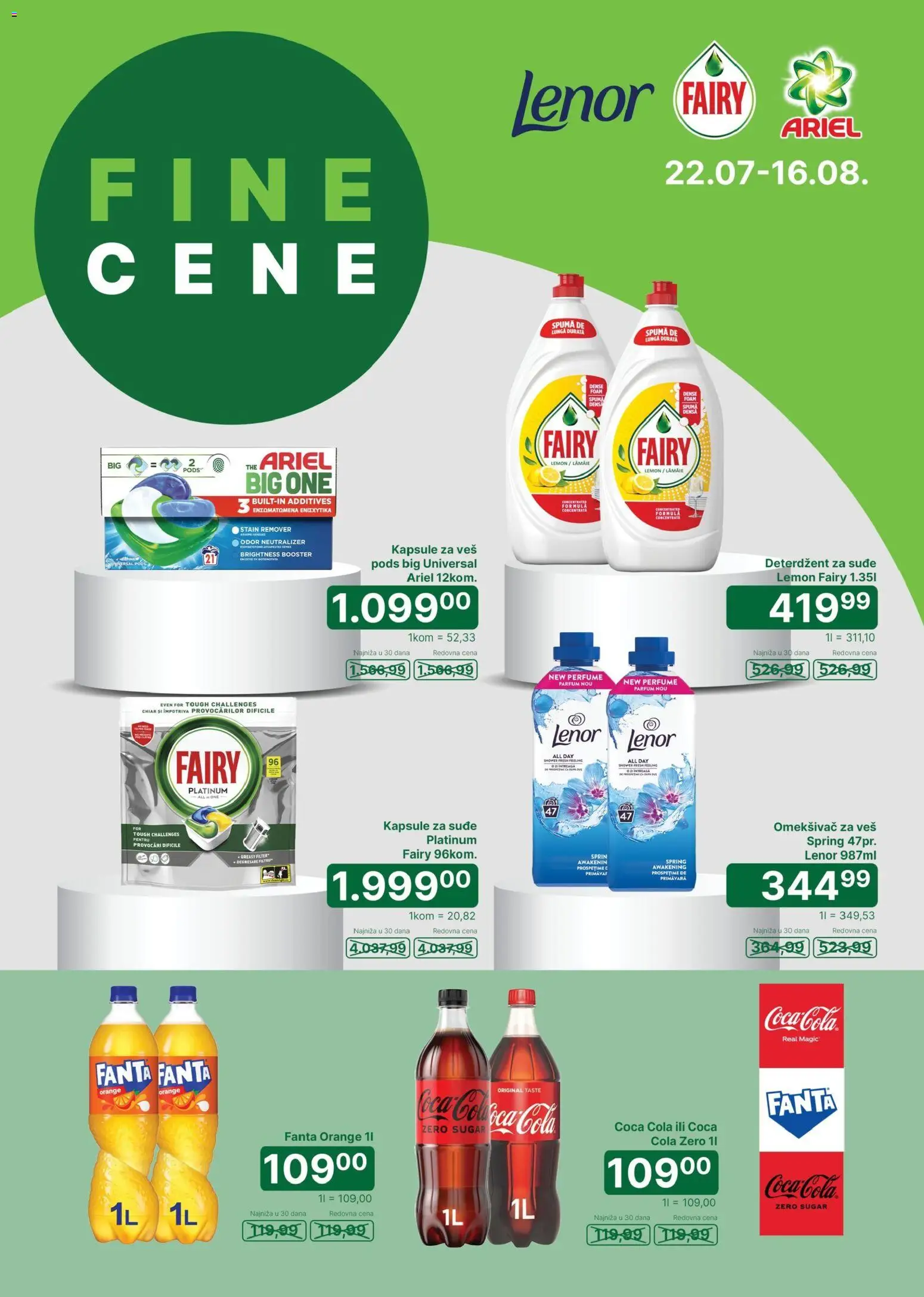 Univerexport katalog - važi od 03.08.2026 | Strana: 17 | Proizvode: Coca Cola, Lenor, Fanta, Omekšivač za veš