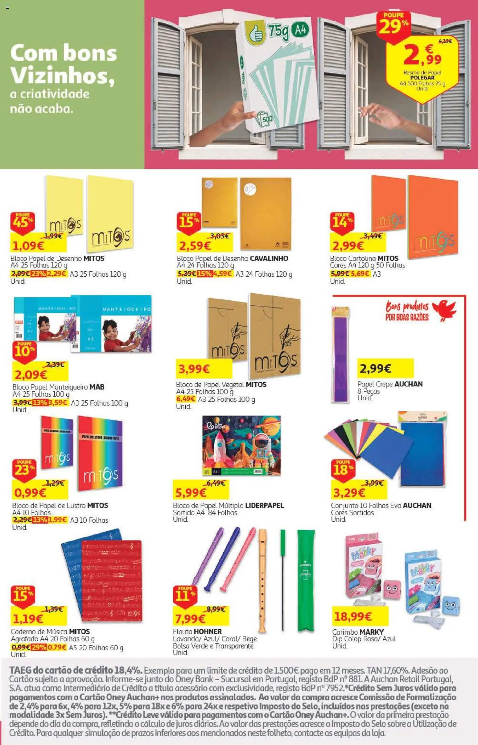 Auchan - Folheto Escolar  Têxtil Criança │ válido de 04/09/2026 | Página: 13 | Produtos: Caderno, Bolsa