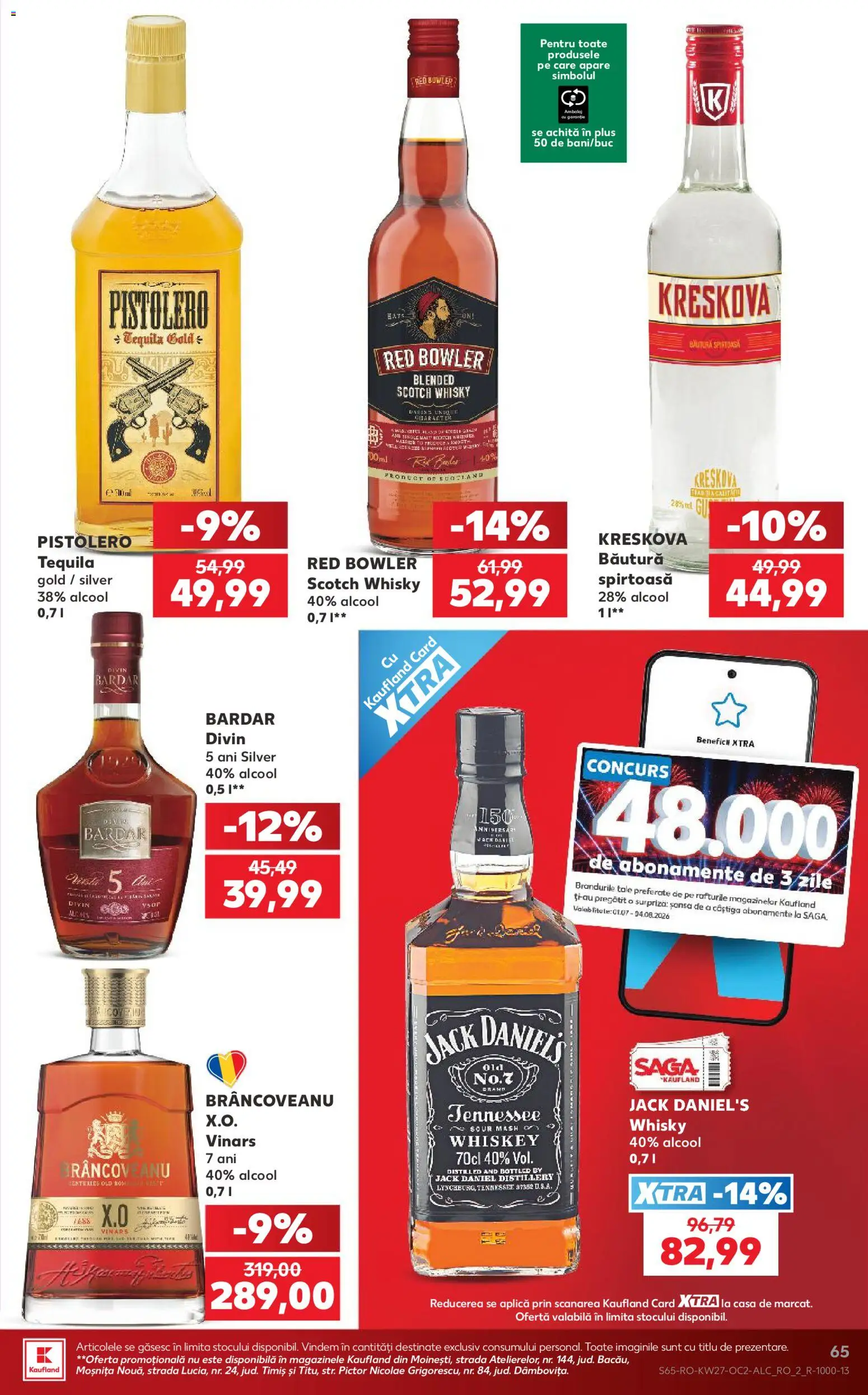Noul catalog Kaufland – valabil de la 01.07.2026 | Pagină: 65 | Produse: Whiskey