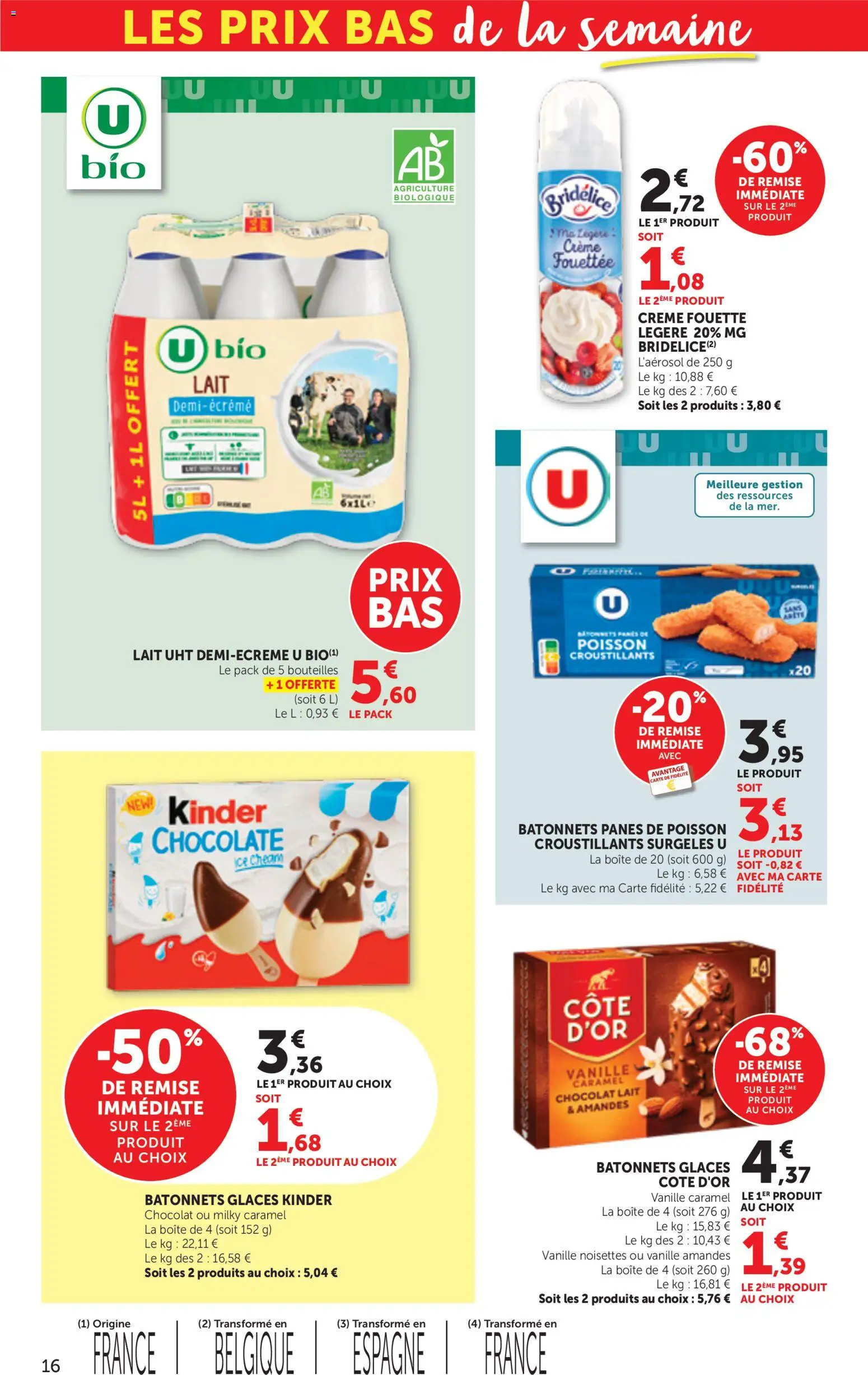 {H1} | Page: 16 | Produits: Glaces, Vanille, Noisettes, Poisson