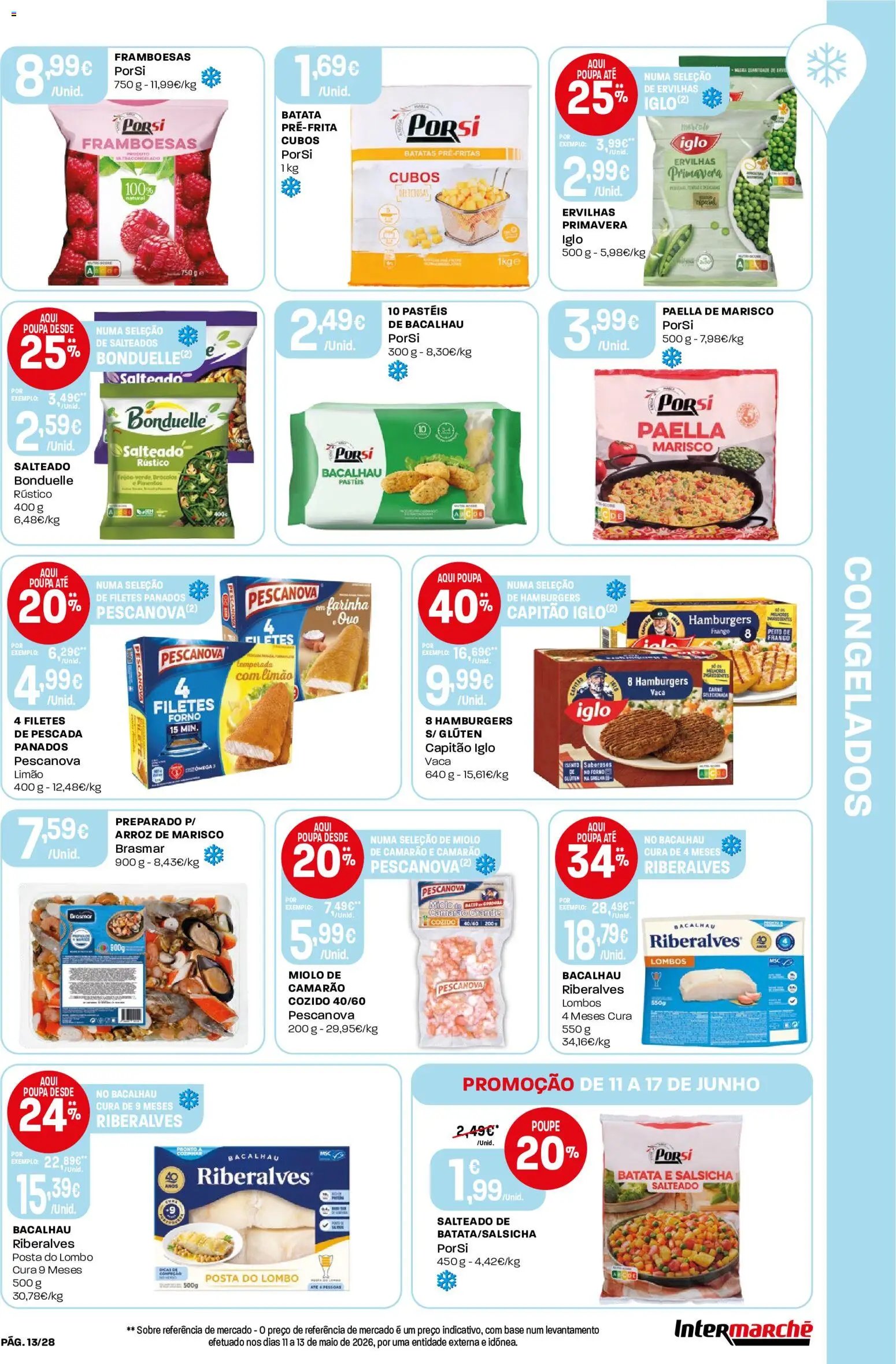 Intermarché Folheto Contact │ válido de 11.06.2026 | Página: 13 | Produtos: Batata, Bacalhau, Camarão, Arroz