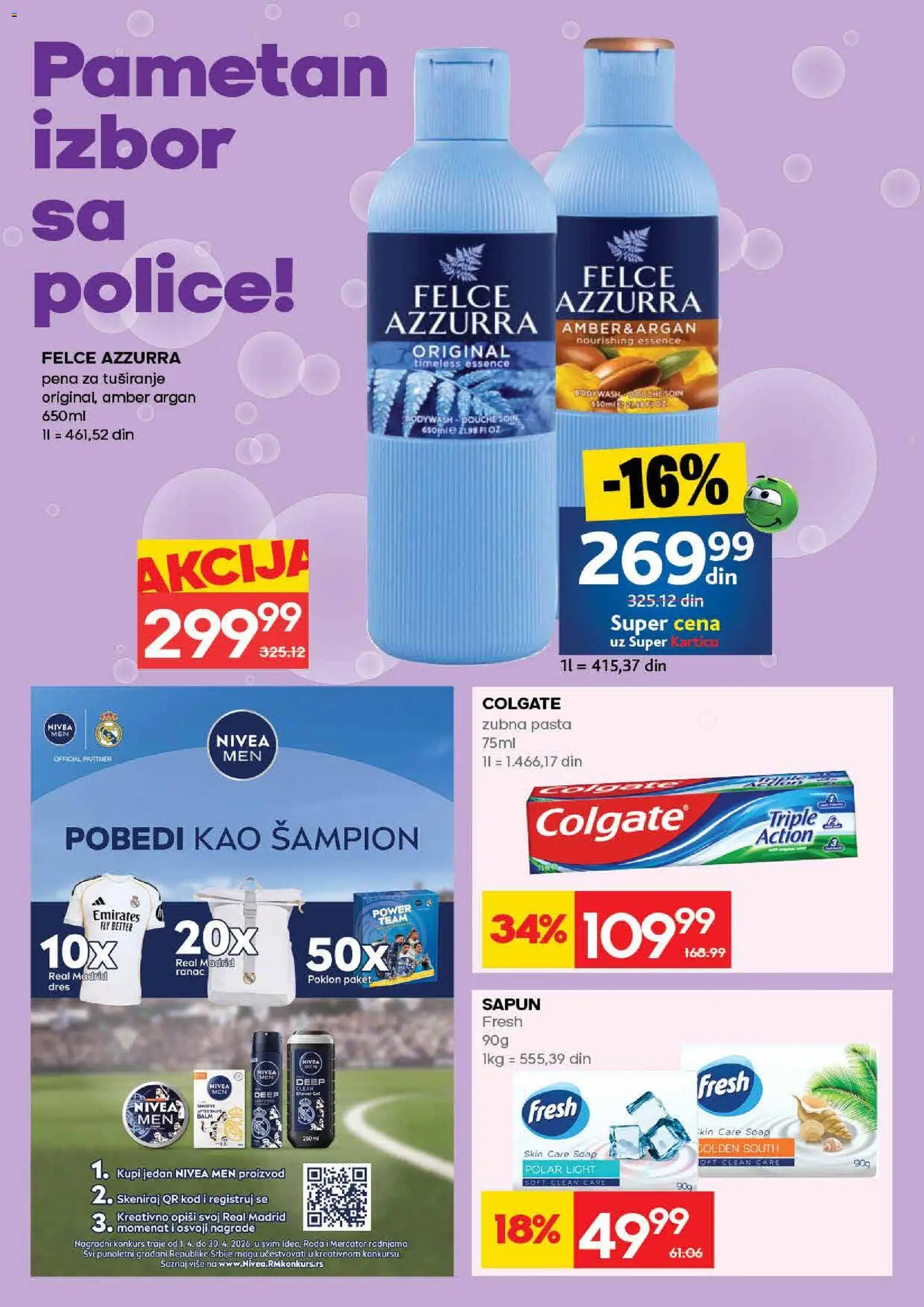 Idea katalog - važi od 09.04.2026 | Strana: 30 | Proizvode: Ranac, Nivea Men, Sapun, Felce azzurra
