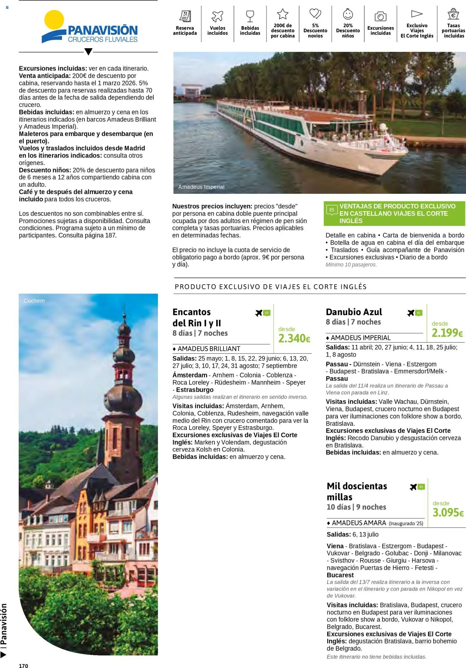 Viajes El Corte Inglés Cruceros marítimos │ válido desde el 01.01.2026 | Página: 171 | Productos: Colonia, Cerveza, Té, Navegación