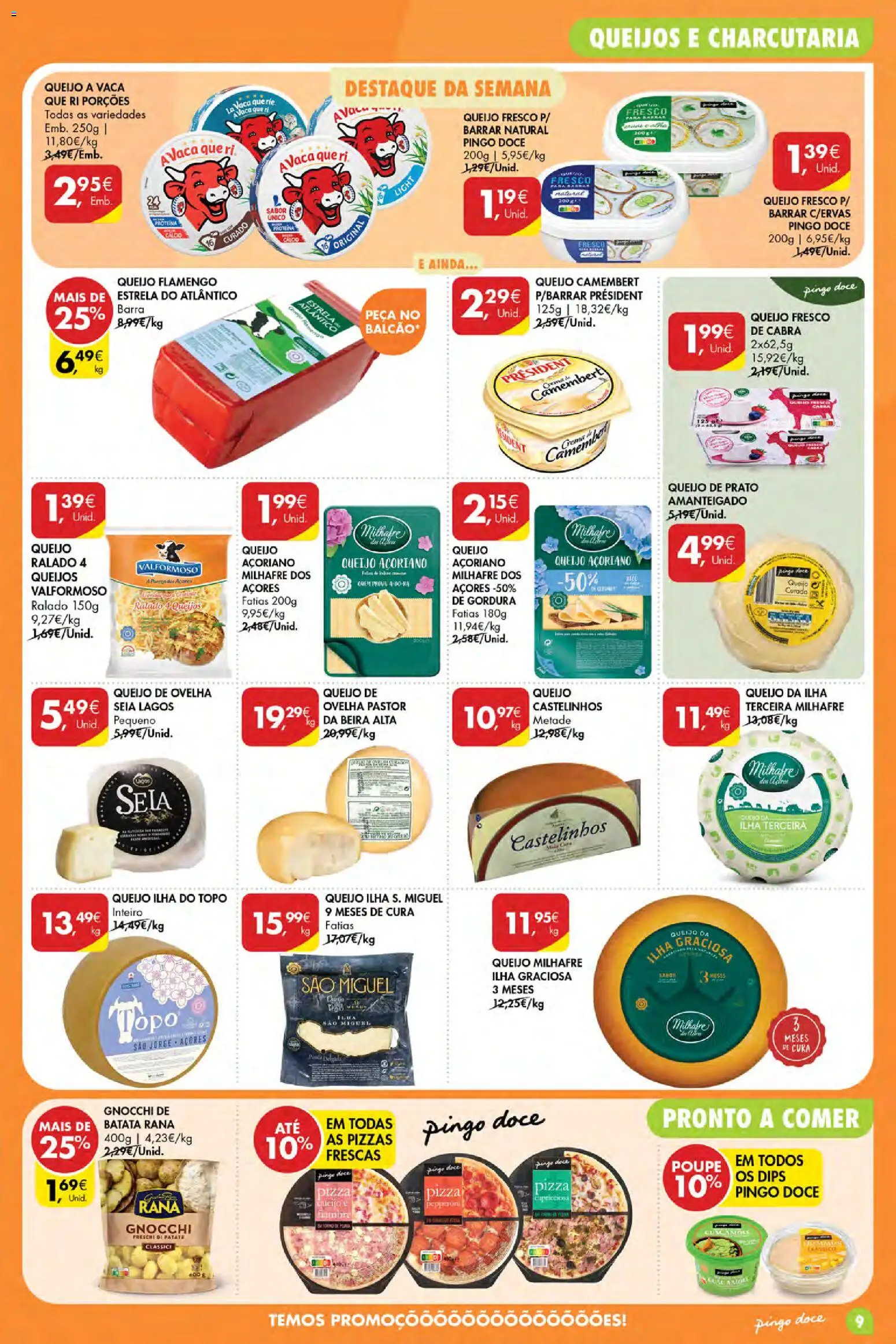 Pingo Doce Poupe Esta Semana Açores │ válido de 17/09/2026 | Página: 9 | Produtos: Batata, Queijo ralado, Camembert, Proteina