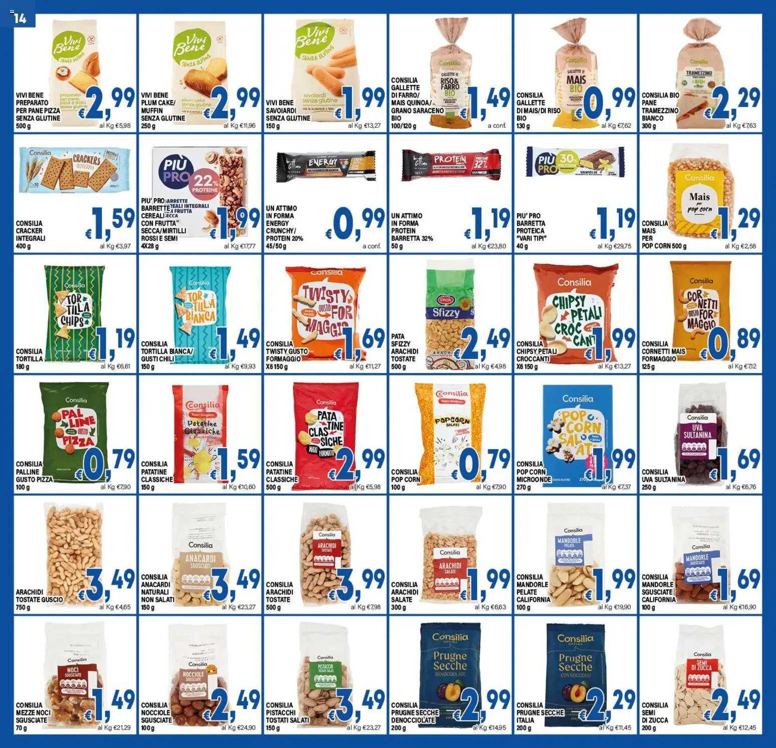 Volantino DEM del 19/10/2026 | Pagina: 14 | Prodotti: Microonde, Pane, Prugne, Frutta